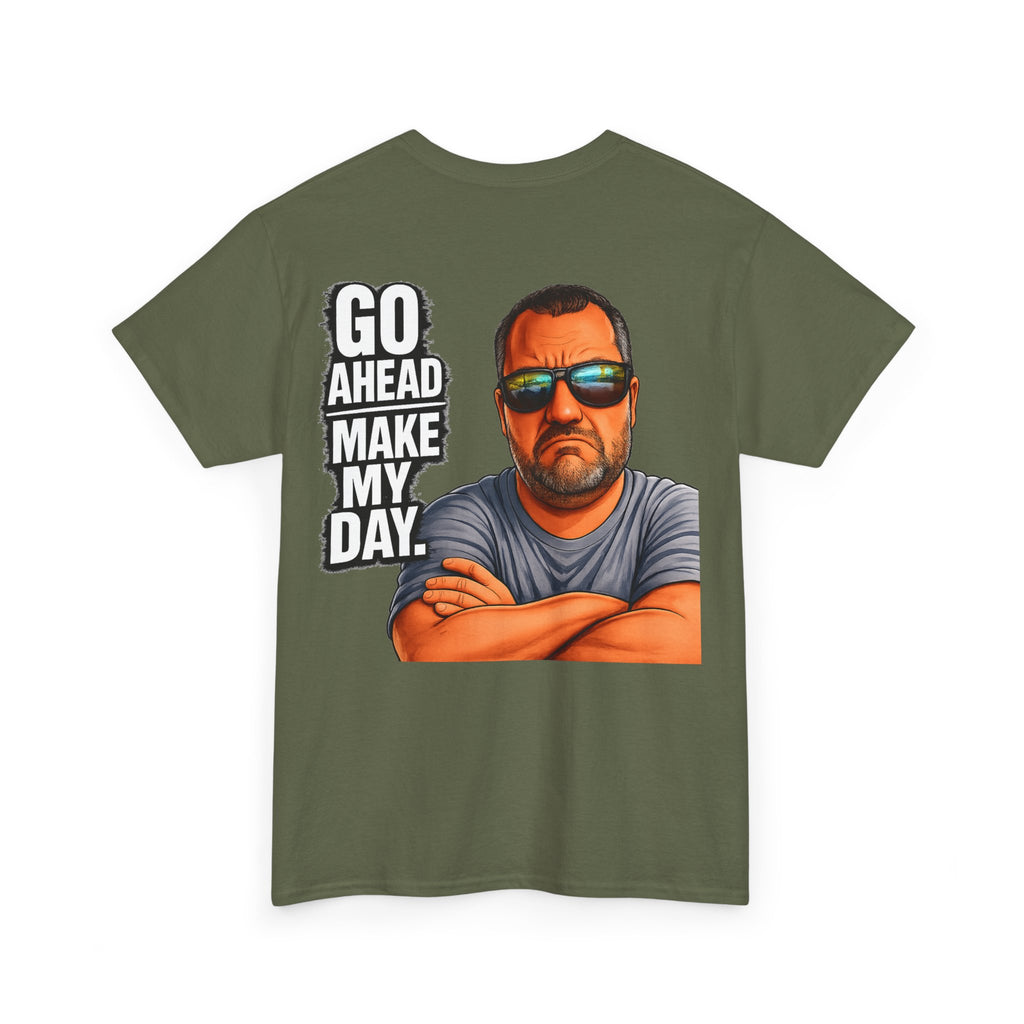 Go Ahead Make My Day T-Shirt — Sunglasses Guy Graphic Tee