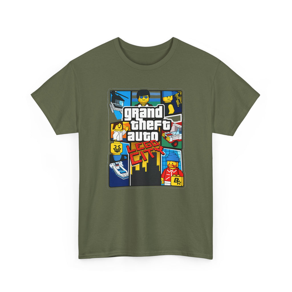 GTA Lego City Retro Block-Style 'Grand Theft Auto' Graphic Tee