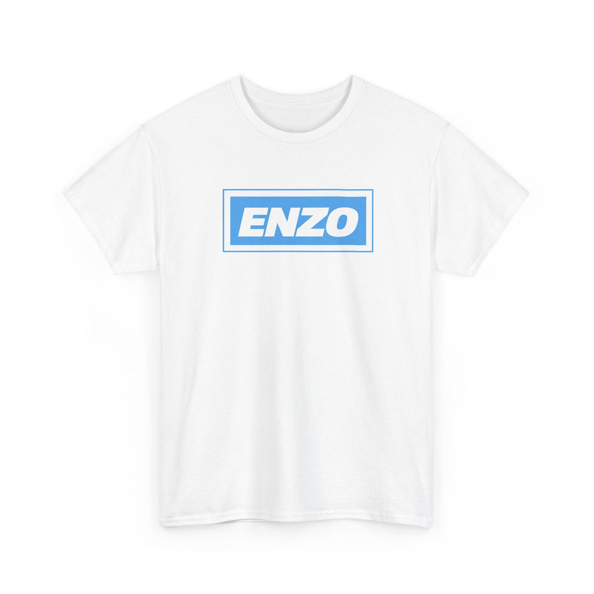 Enzo Man City Inspired Logo Tee — Classic Box-Logo Graphic T-Shirt