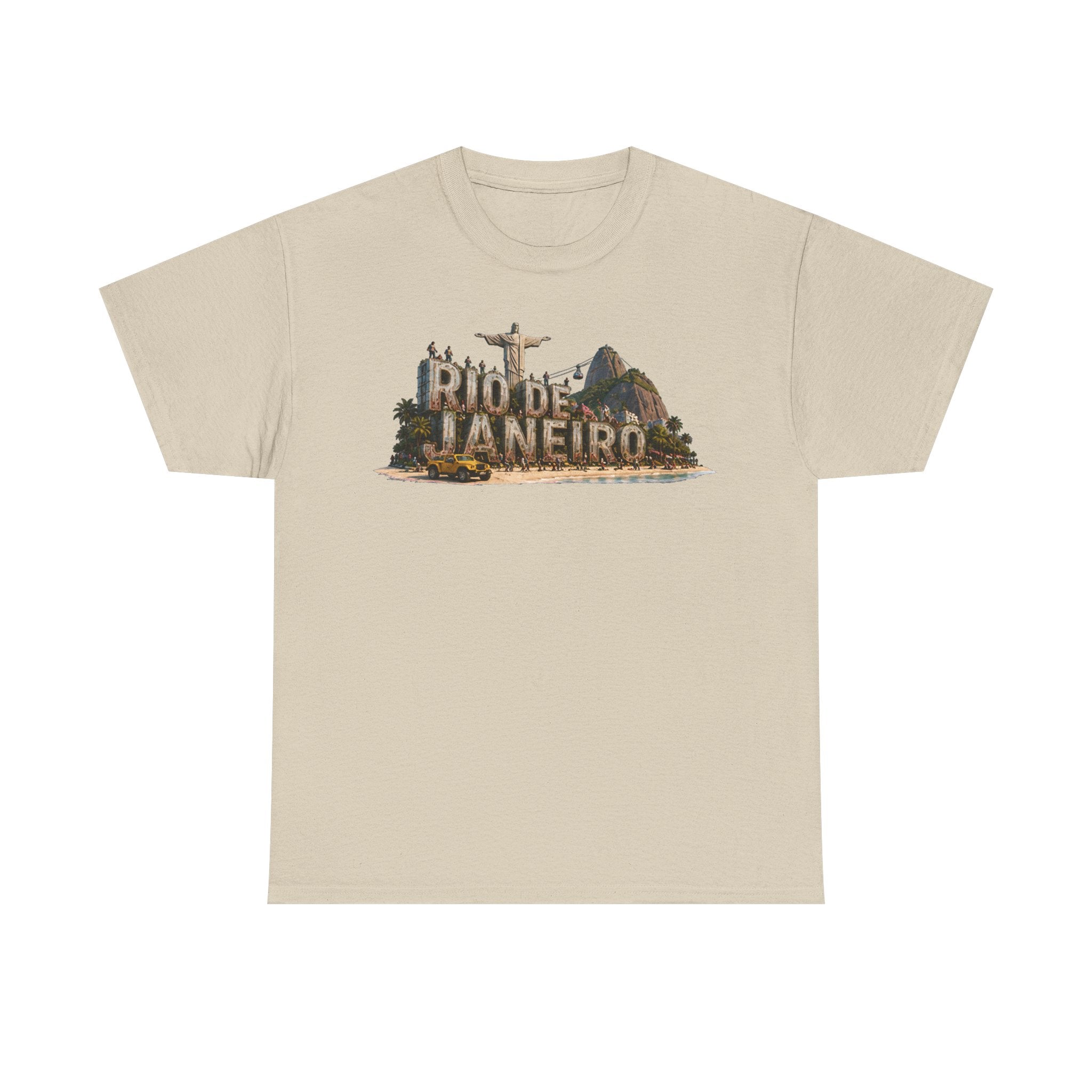 Rio de Janeiro Scenic T‑Shirt — Vintage Travel Tee with Christ the Redeemer Design