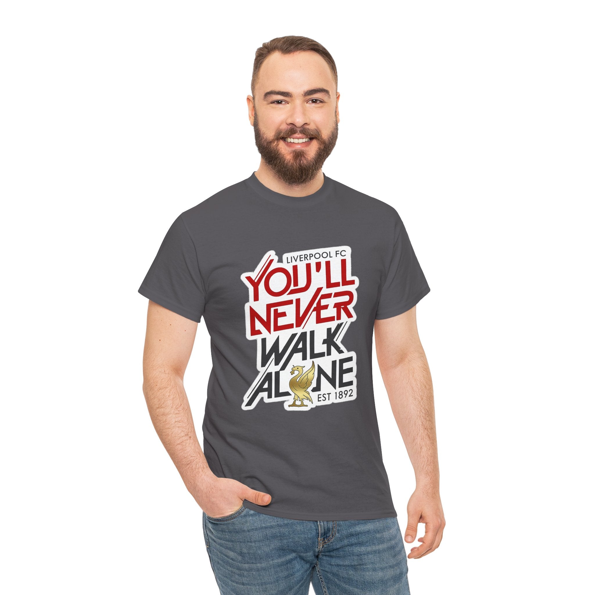 Liverpool You'll Never Walk Alone Cotton T-Shirt — Liverpool FC Fan Tee