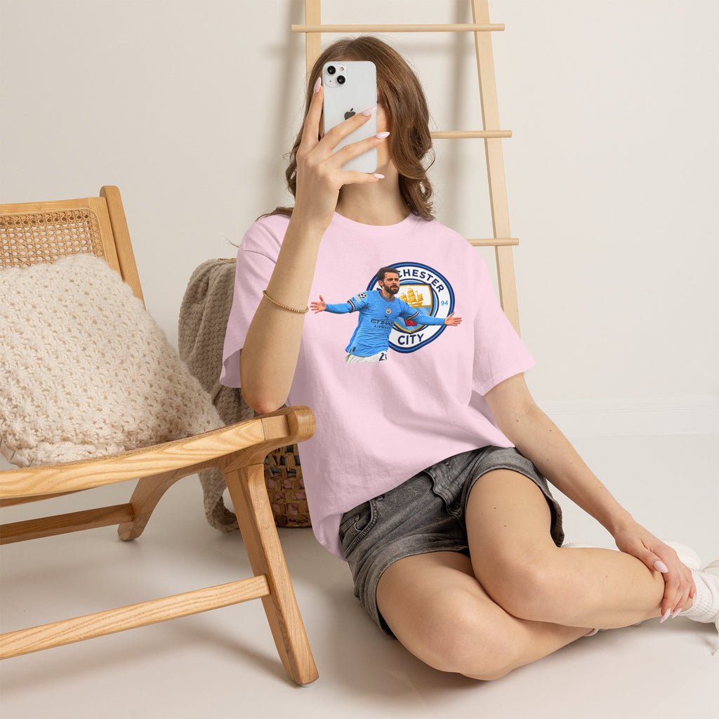 Bernardo Silva Manchester City Football Club Graphic Tee — Celebratory Player Design