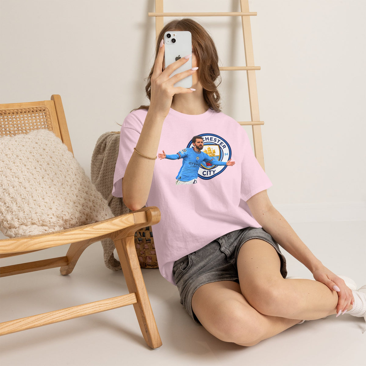 Bernardo Silva Manchester City Football Club Graphic Tee — Celebratory Player Design