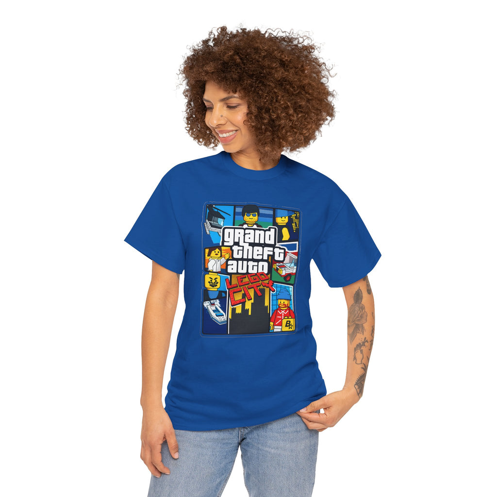 GTA Lego City Retro Block-Style 'Grand Theft Auto' Graphic Tee