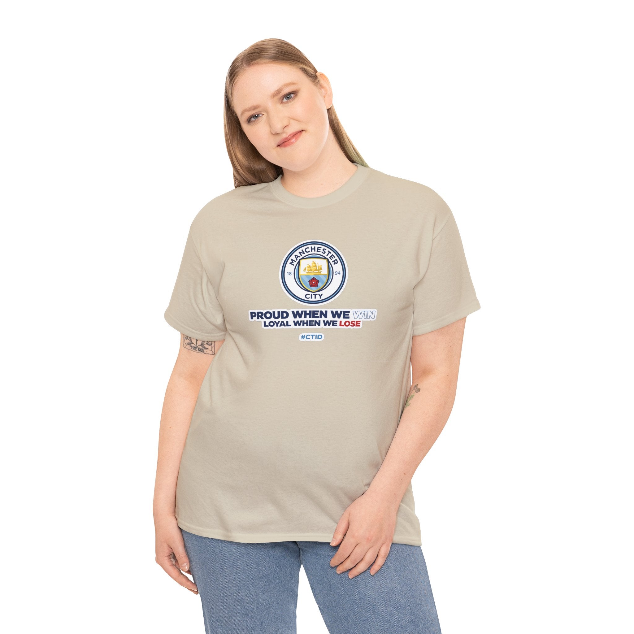 Manchester City T-Shirt – “Proud When We Win, Loyal When We Lose” Football Tee
