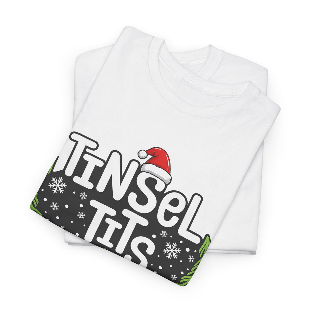 T-Shirt — "Tinsel Tits" Funny Christmas Wreath Holiday Tee