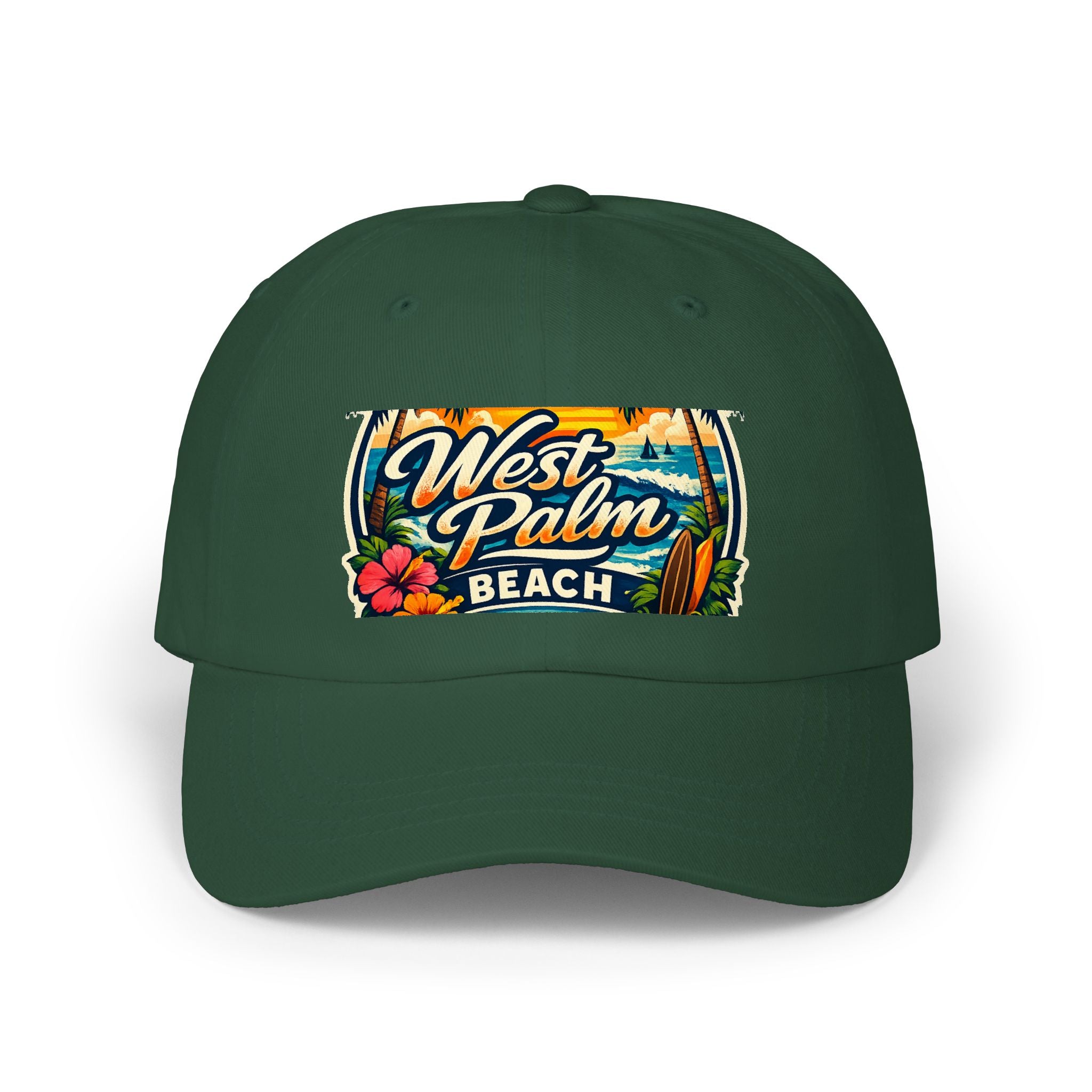 West Palm Beach Dad Cap — Vintage Surfboard Floral Beach Hat