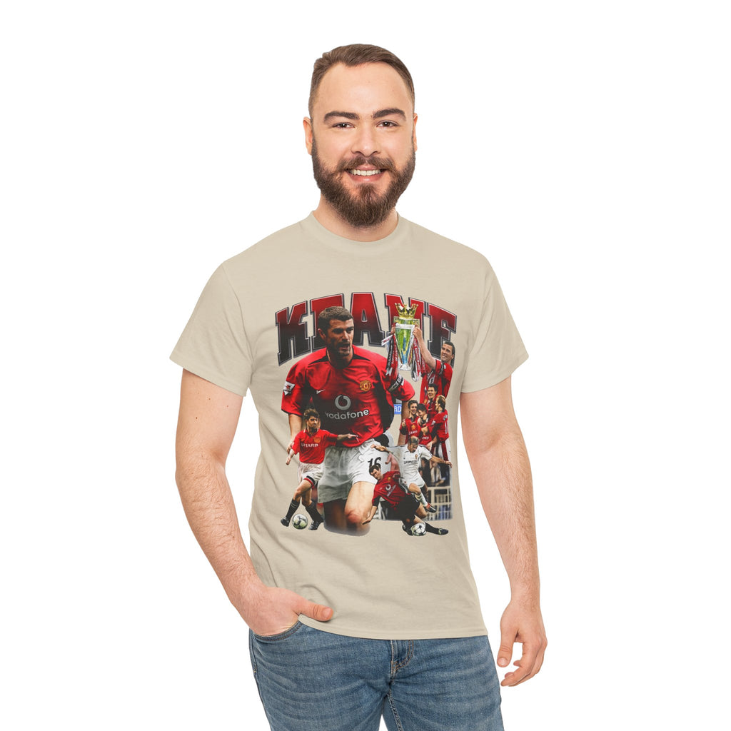 Roy Keane Football Legens Collage Tee — Retro Man United Tribute Shirt