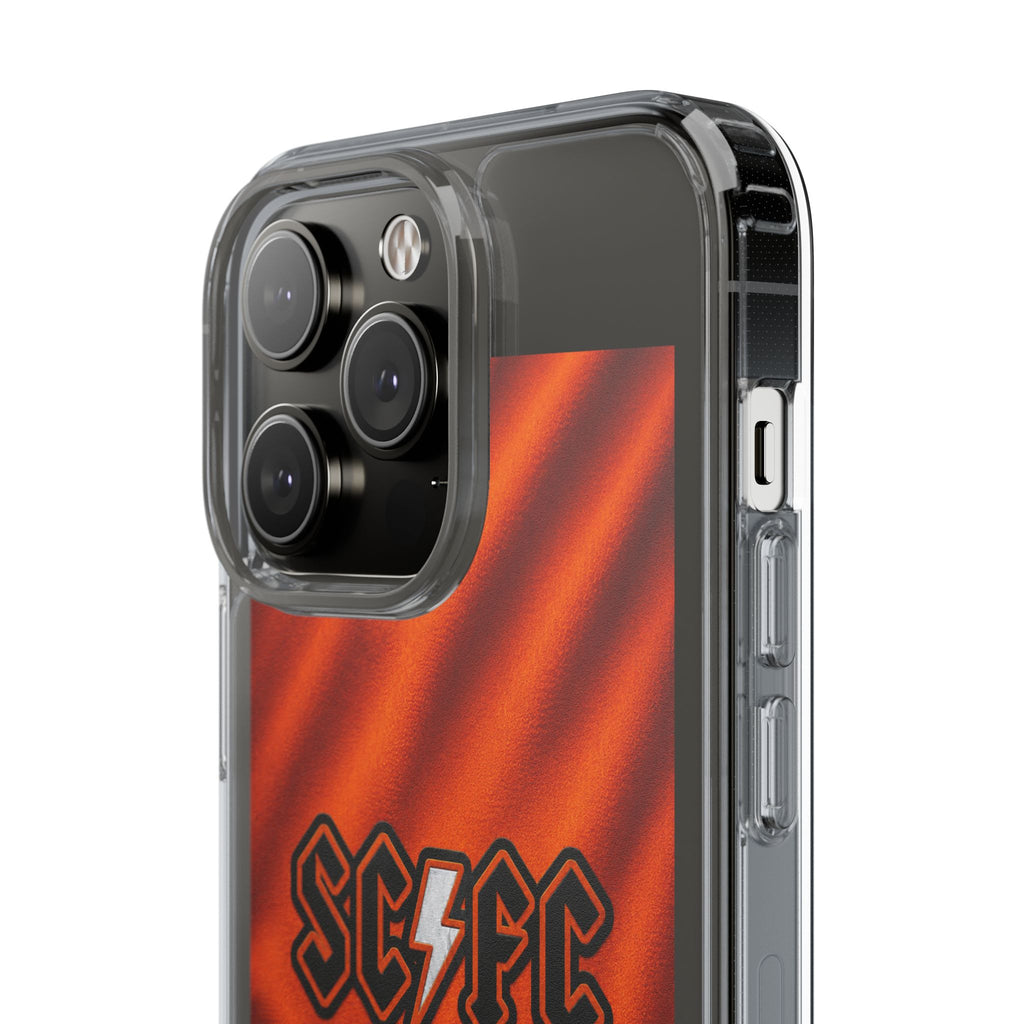 Salford CIty Inspired Phone Case — 'SCFC Back in Orange' Clear Protective Cover