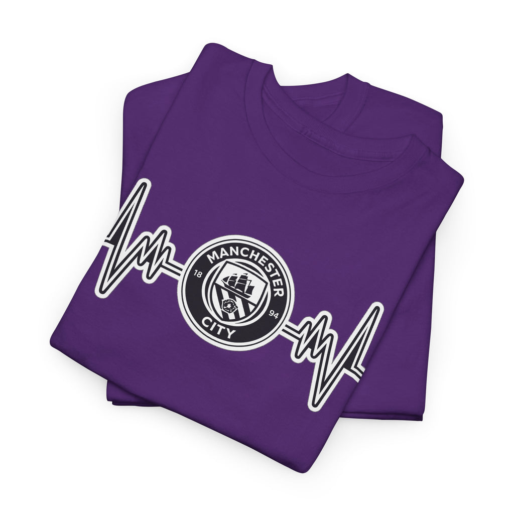 Manchester City Heartbeat Logo T-Shirt — Emergency Medical Services Pulse Tee