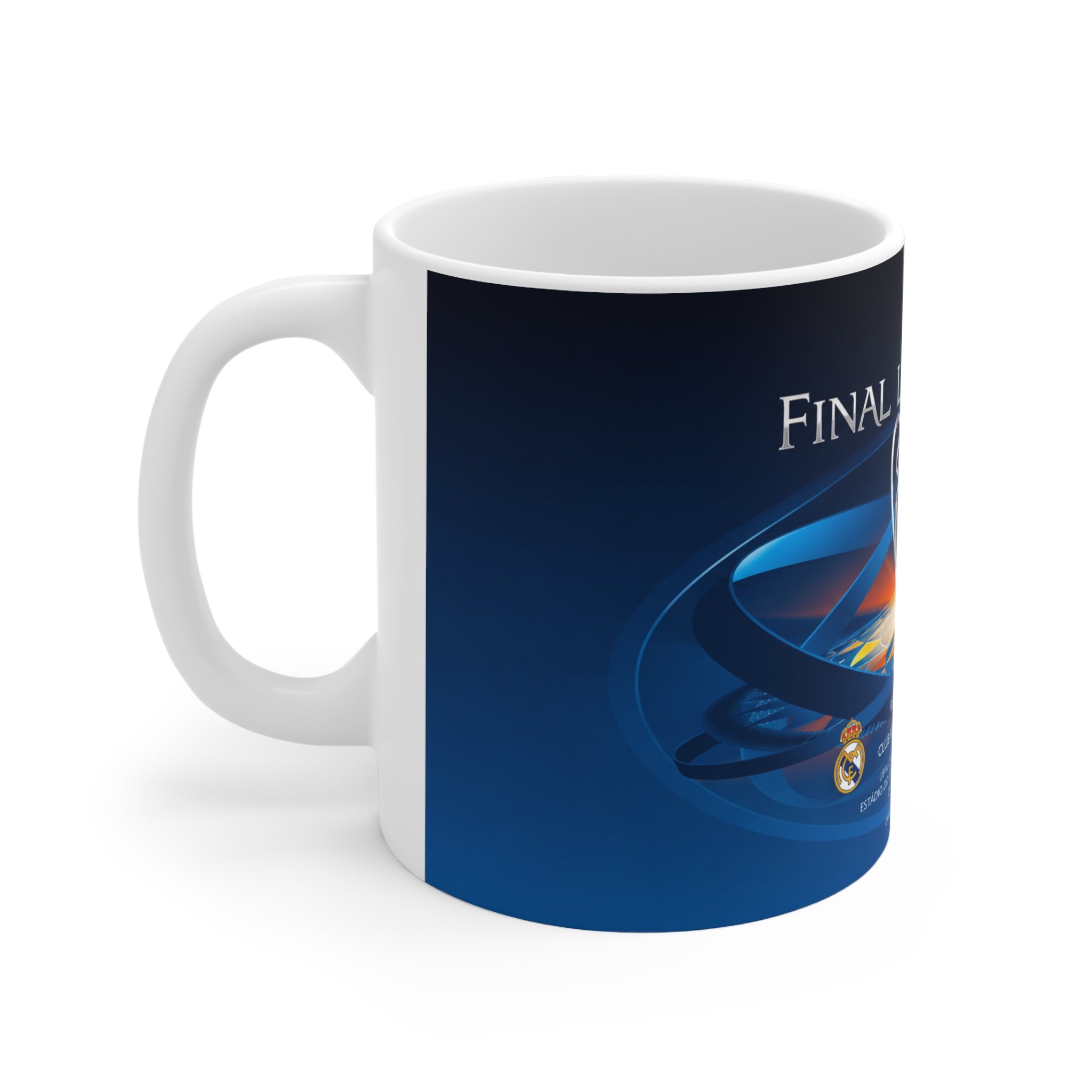2014 Champions League Final Programme Cover Inspired Mug — Real Madrid vs Atlético Commemorative Coffee Cup