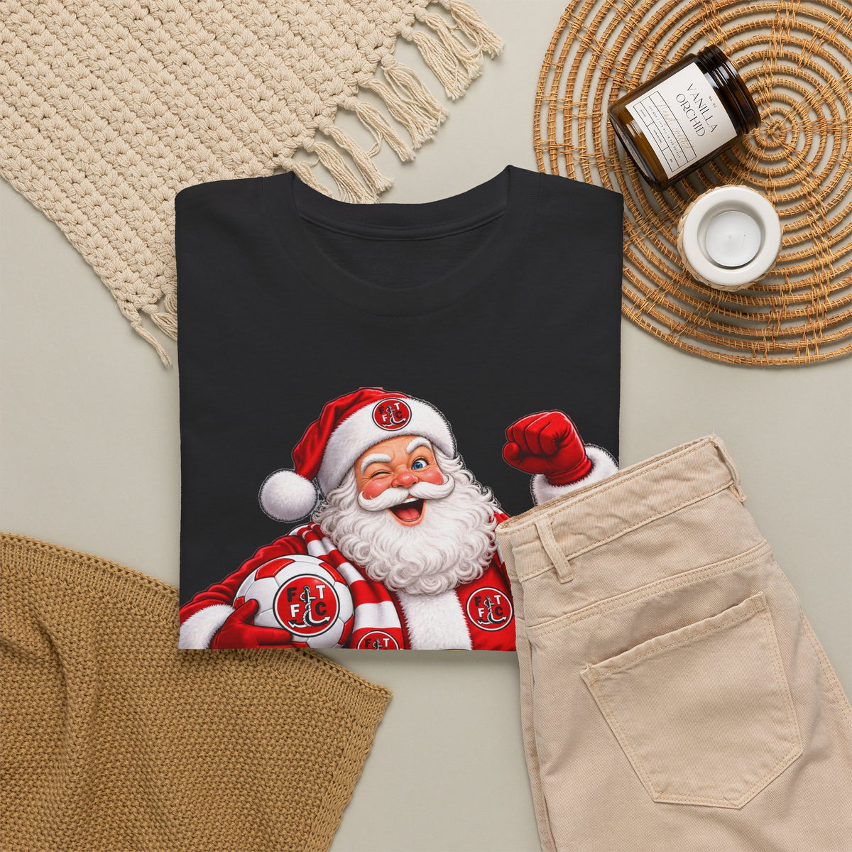 Santa Is a Fleetwood Fan Cotton T-Shirt