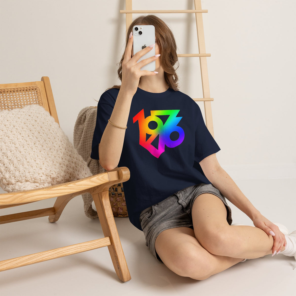 1976 Collection Rainbow Retro Tee / Cotton T-Shirt