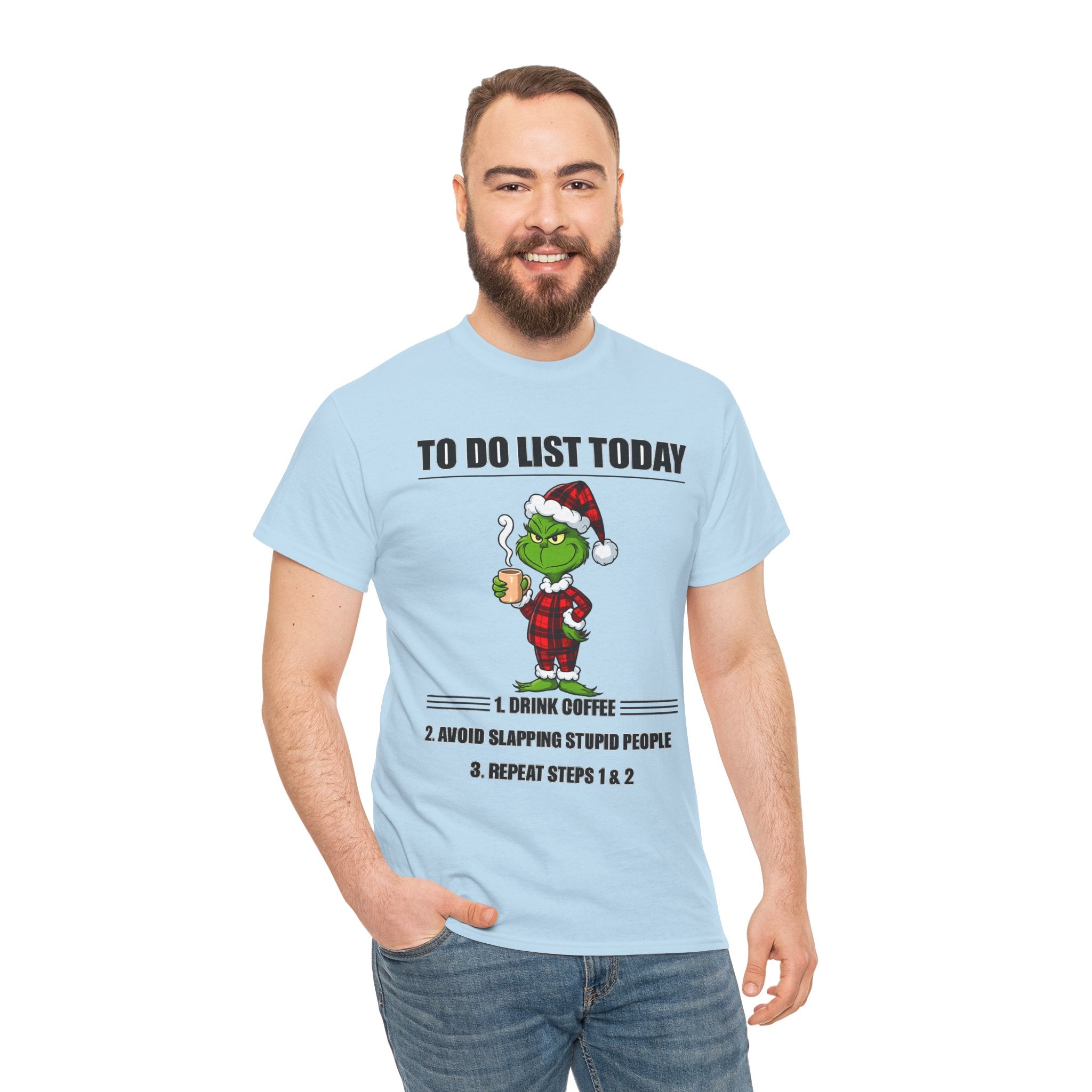 Grumpy Grinch Christmas T-Shirt — "To Do List Today" Holiday Tee