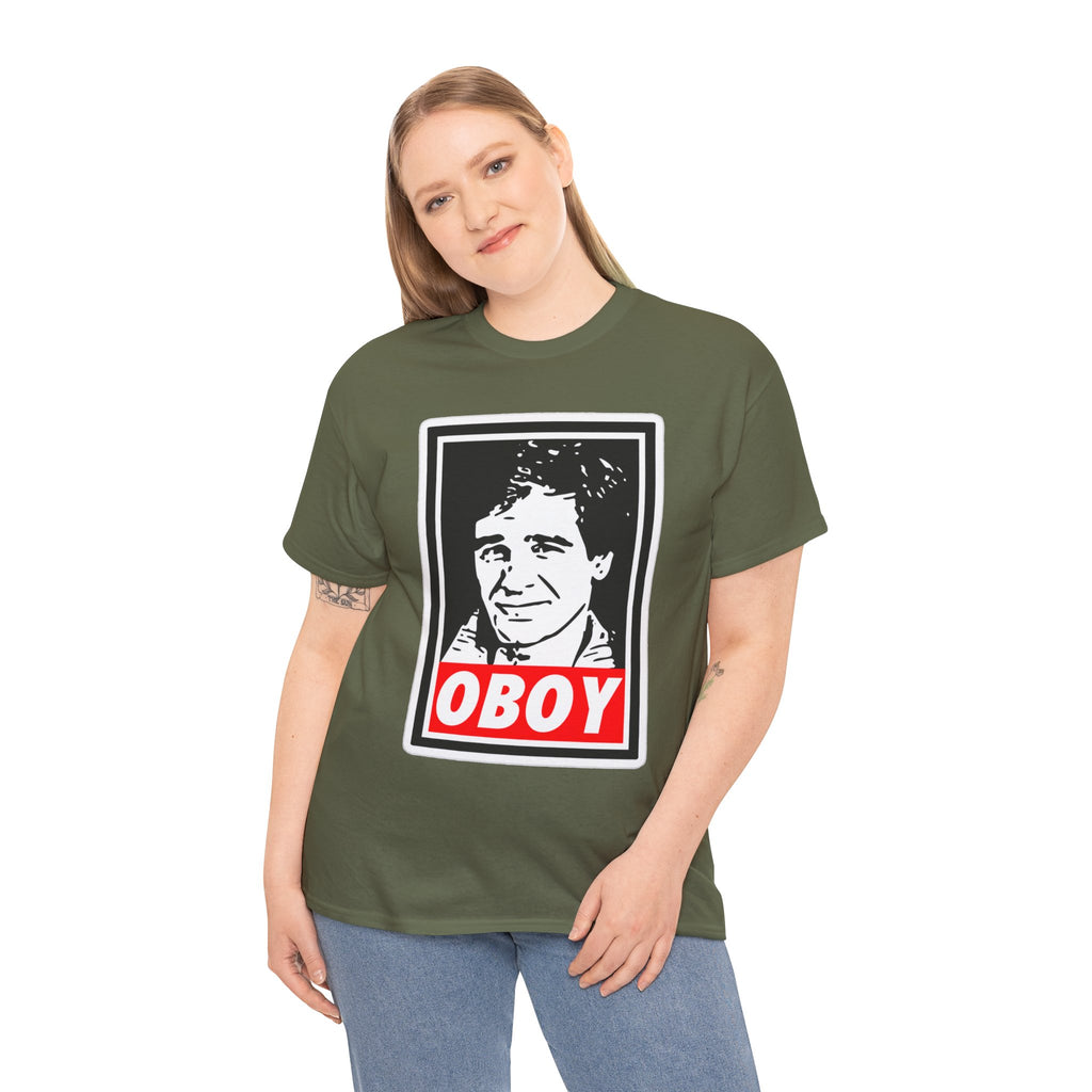 Oboy Quantum Leap Graphic Tee — Retro Pop Art Portrait T‑Shirt