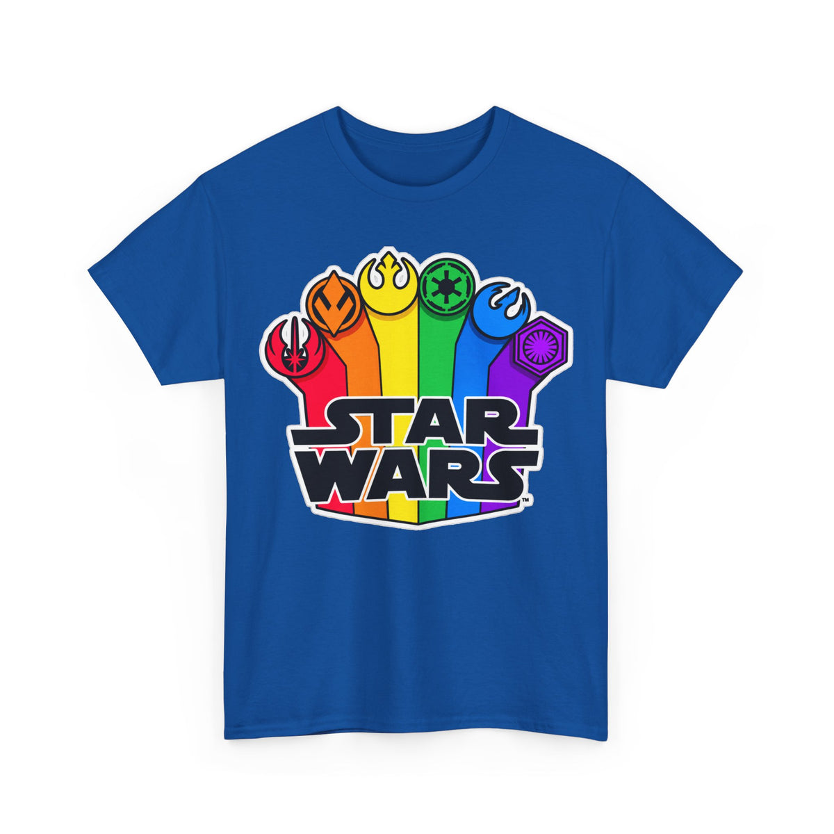 Star Wars Rainbow Emblem Tee — LGBTQ+ Pride Fan Cotton Shirt