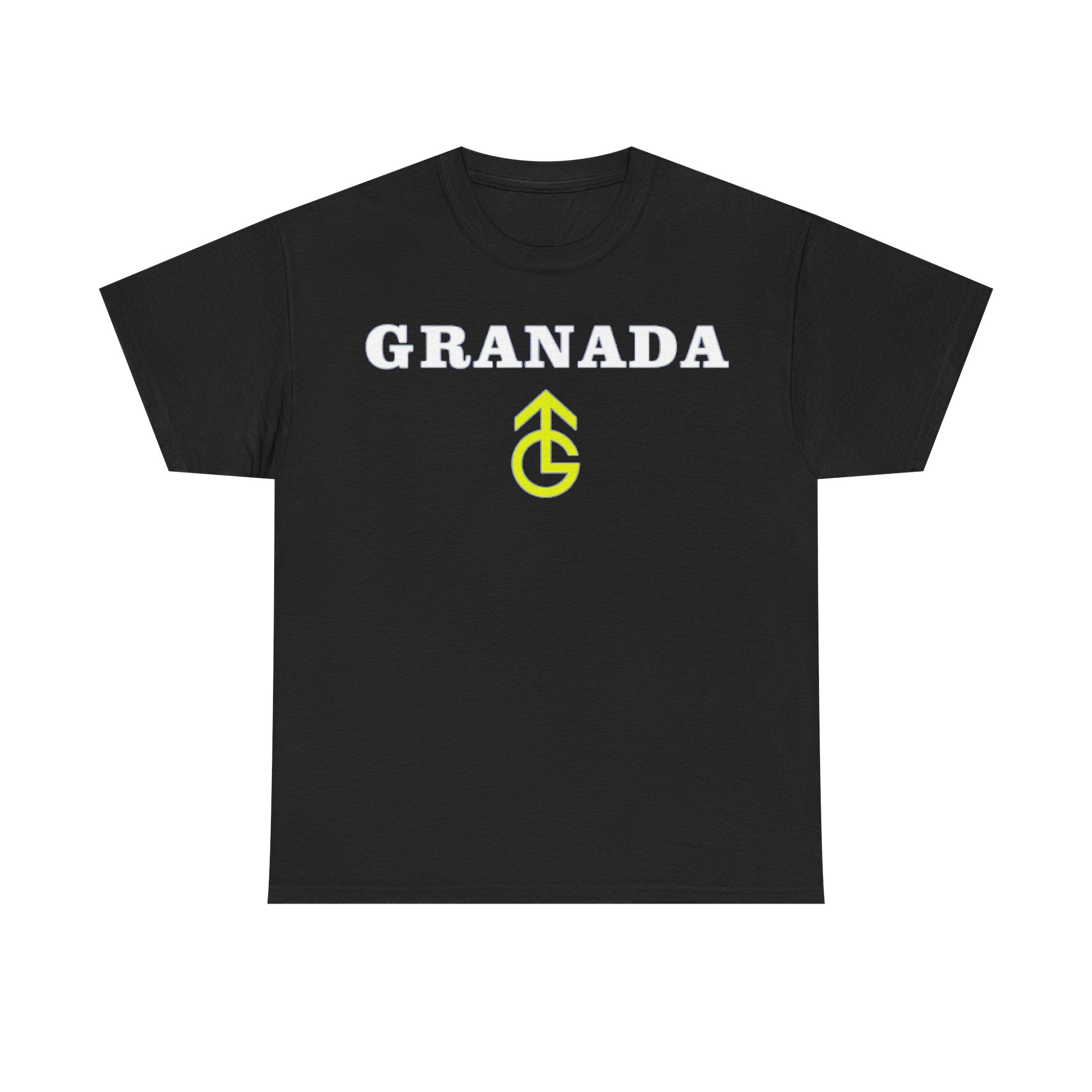 Granada TV Logo T-Shirt - Vintage Collegiate Tee with Yellow Emblem
