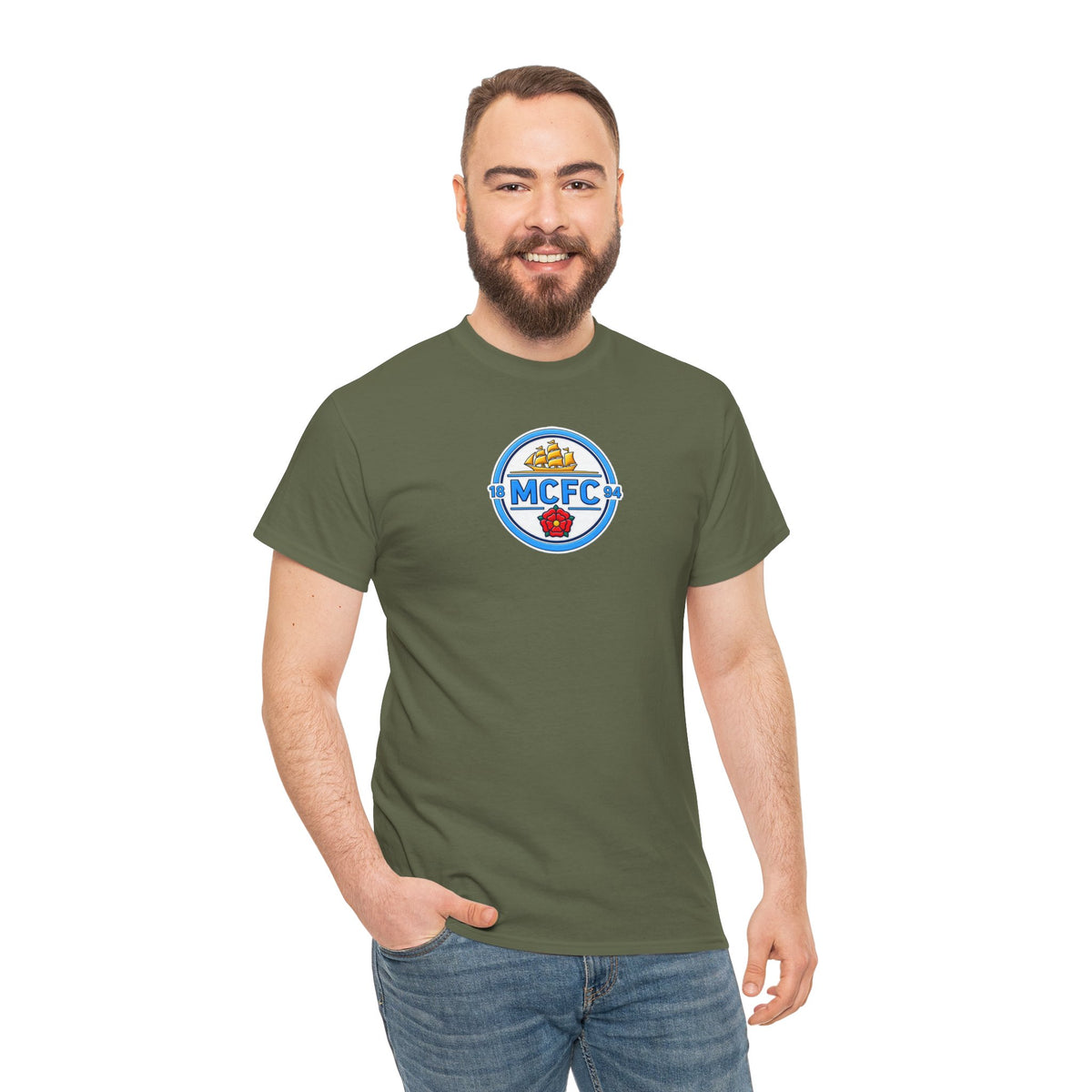MCFC Retro Crest T‑Shirt — Vintage Soccer Fan Tee