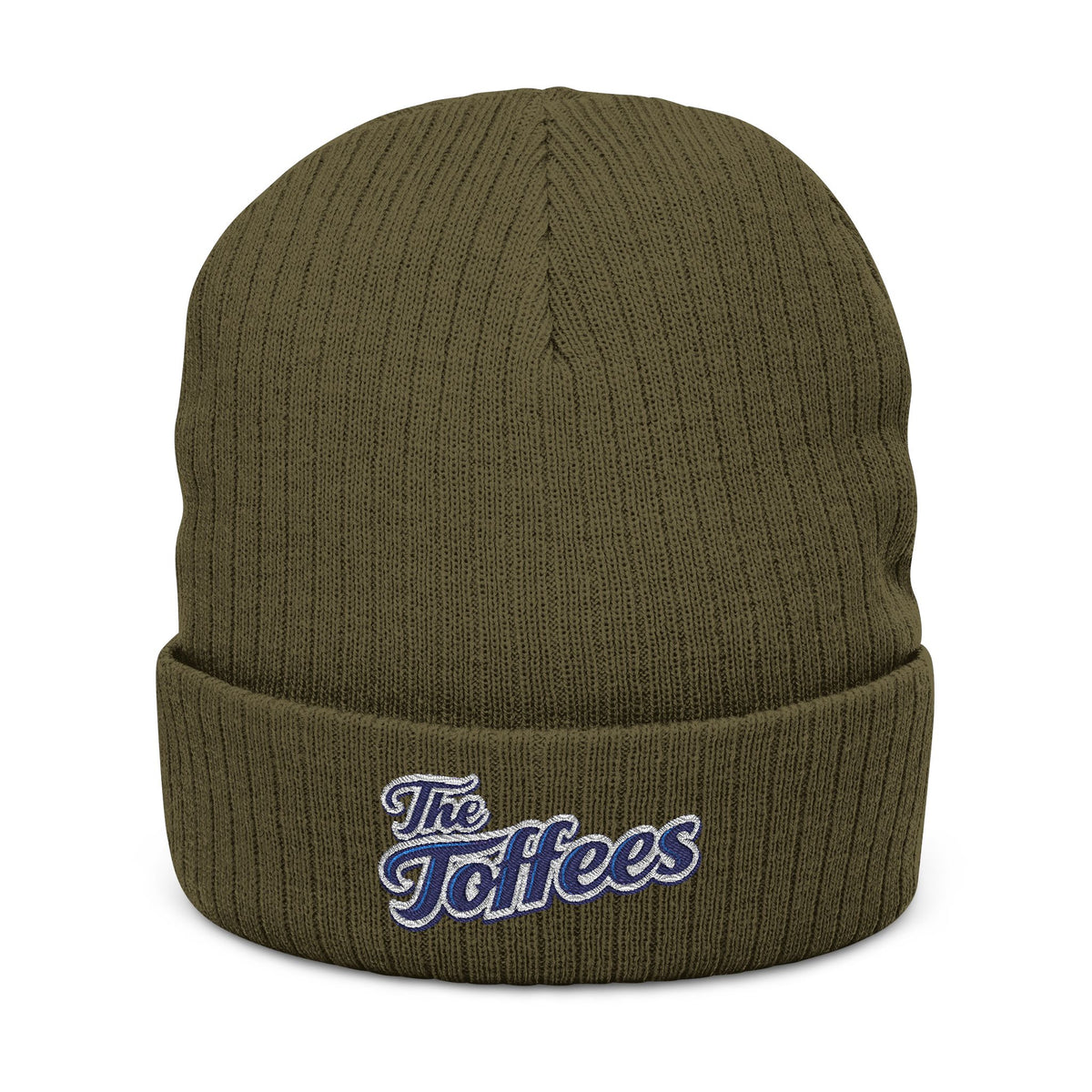Embroidered 'The Toffees' Ribbed Knit Beanie — Cozy Football Fandom Hat