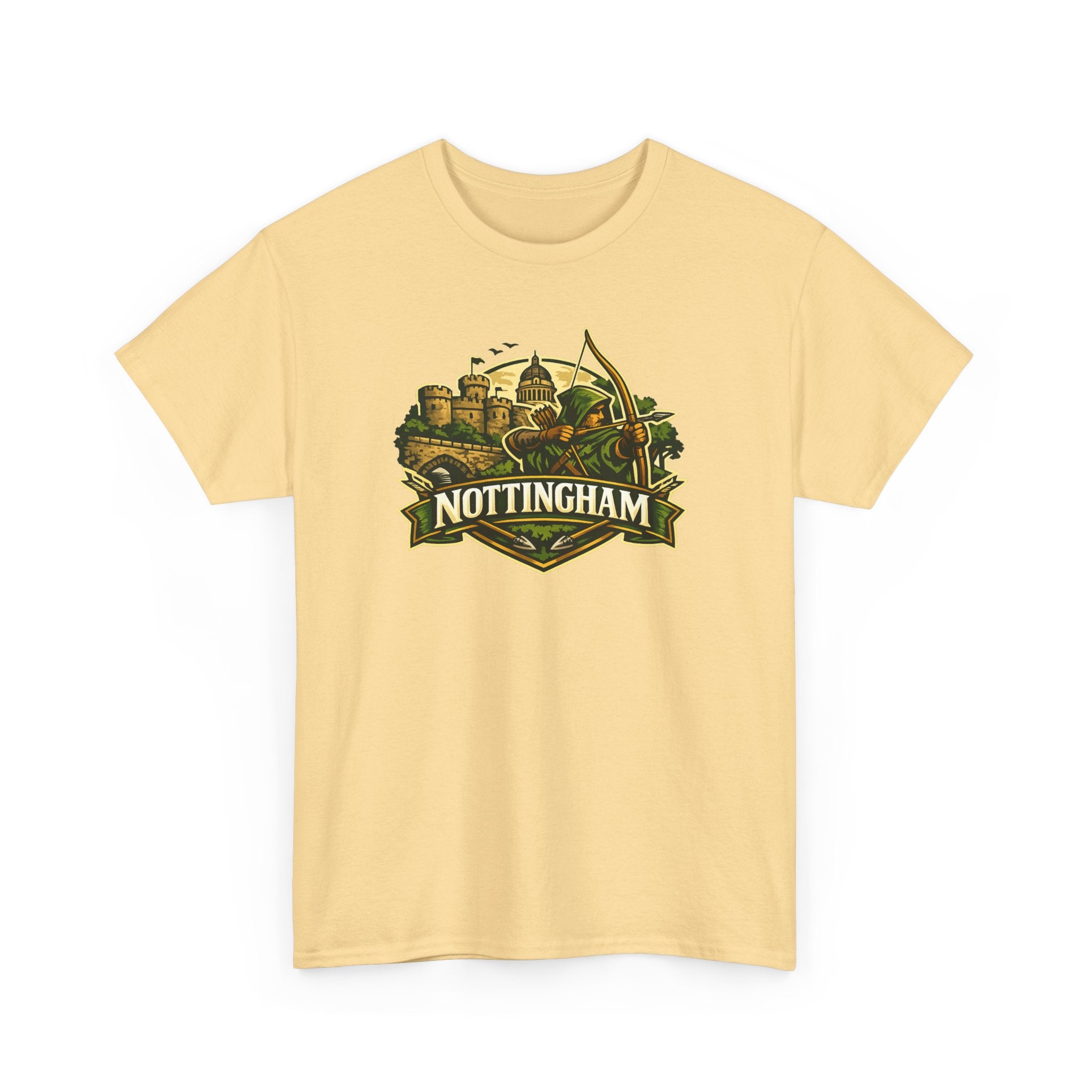 Nottingham Vintage Crest T-Shirt — Robin Hood Castle Travel Tee