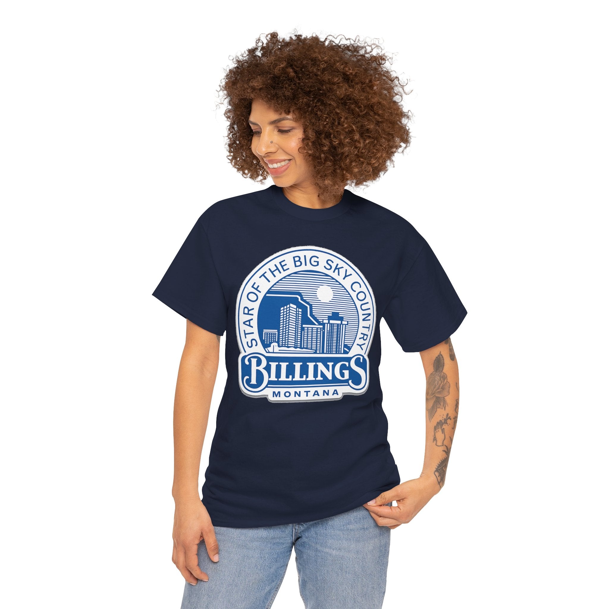 Billings Montana Tee — "Star of the Big Sky Country" Retro City Skyline T-Shirt