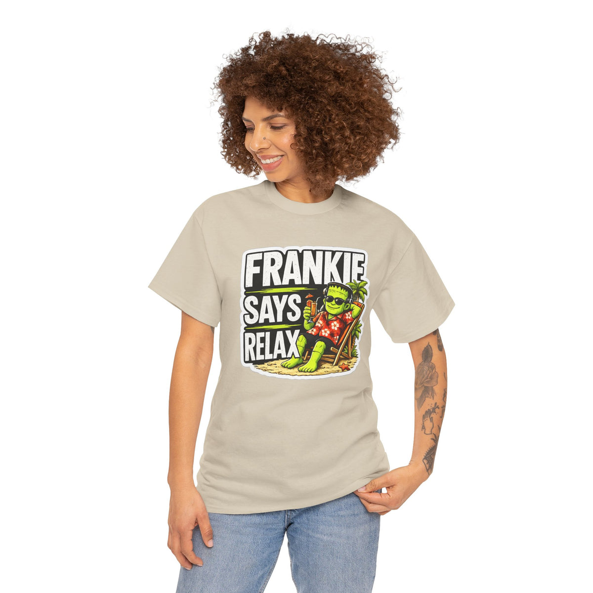 Frankie Says Relax Funny Graphic Cotton T-Shirt