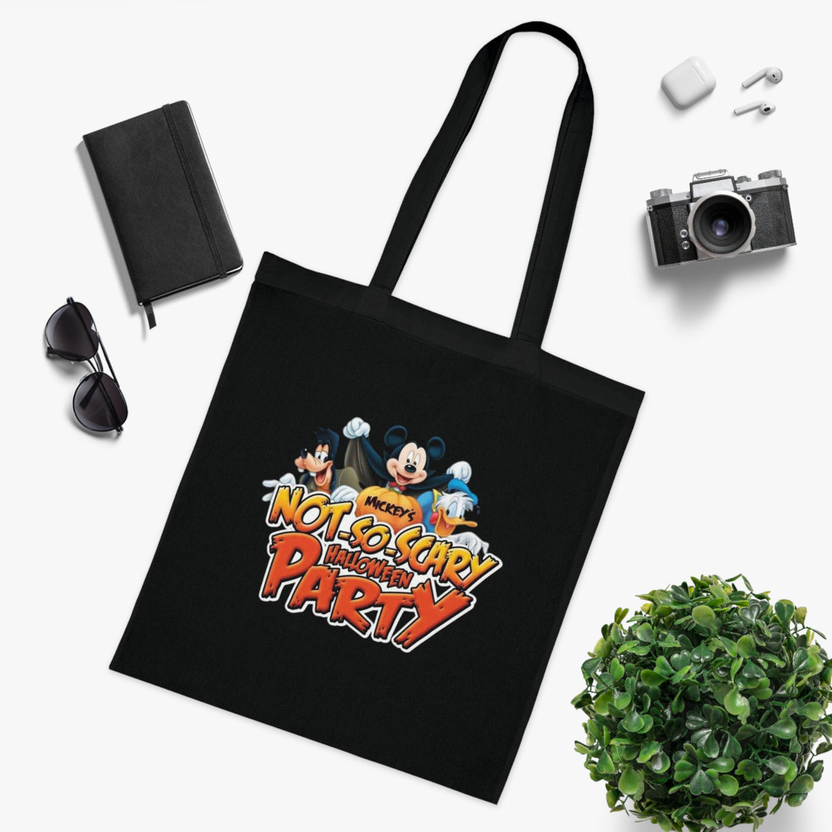 Mickey "Not So Scary Halloween Party" Cotton Tote — Disney Trick-or-Treat Bag