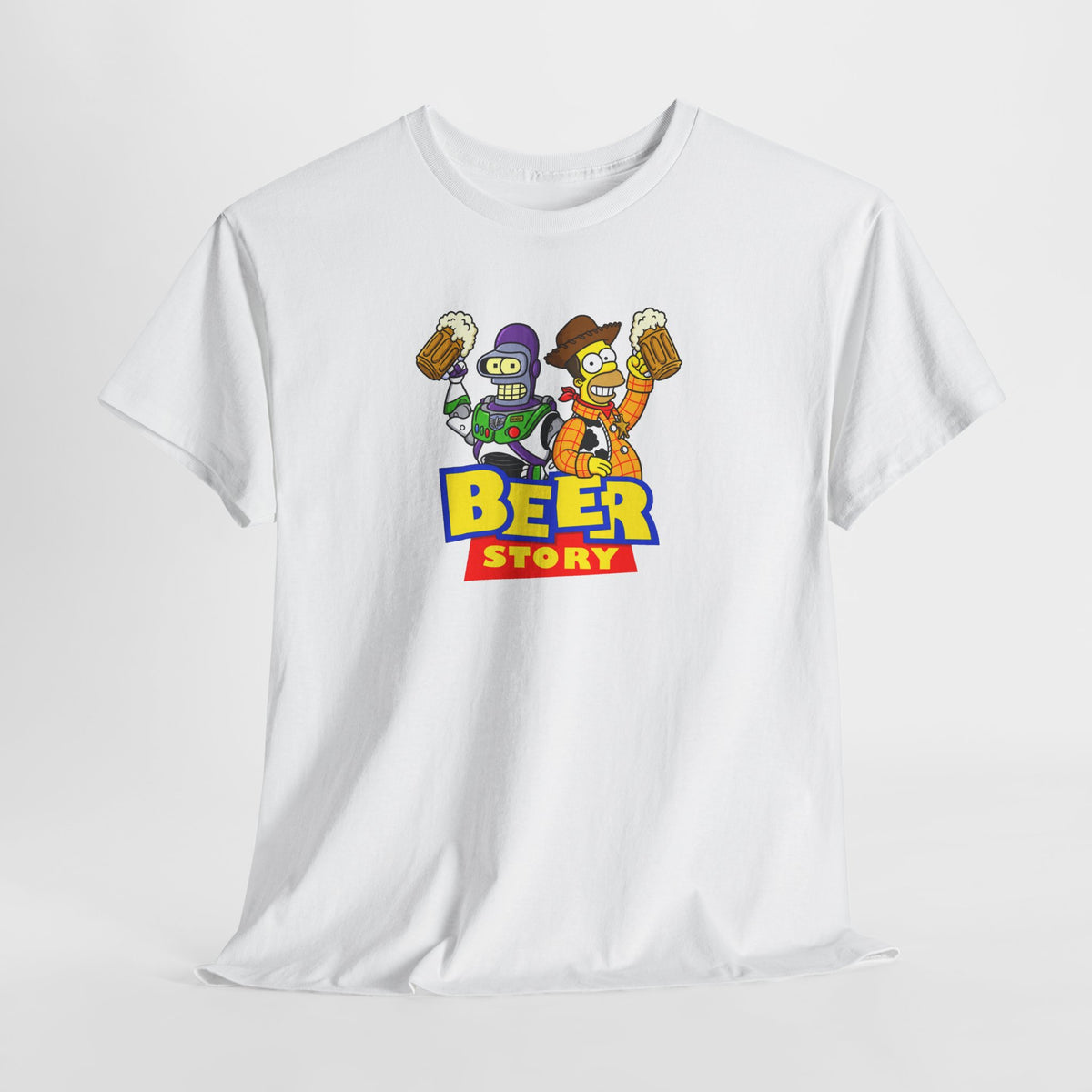 Beer Story T-Shirt — Funny Cartoon Beer Buddies Graphic Tee