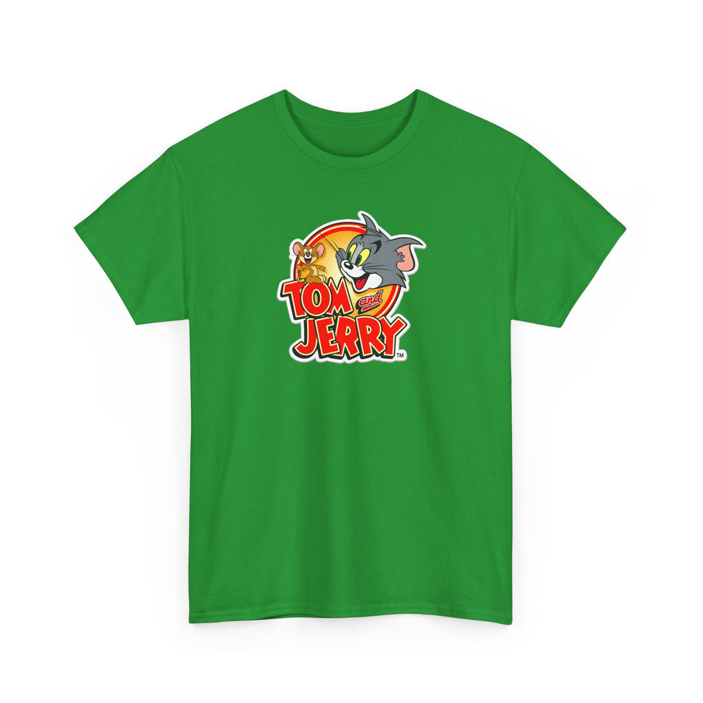 Tom & Jerry Retro Logo Cotton Tee — Classic Cartoon Graphic T-Shirt