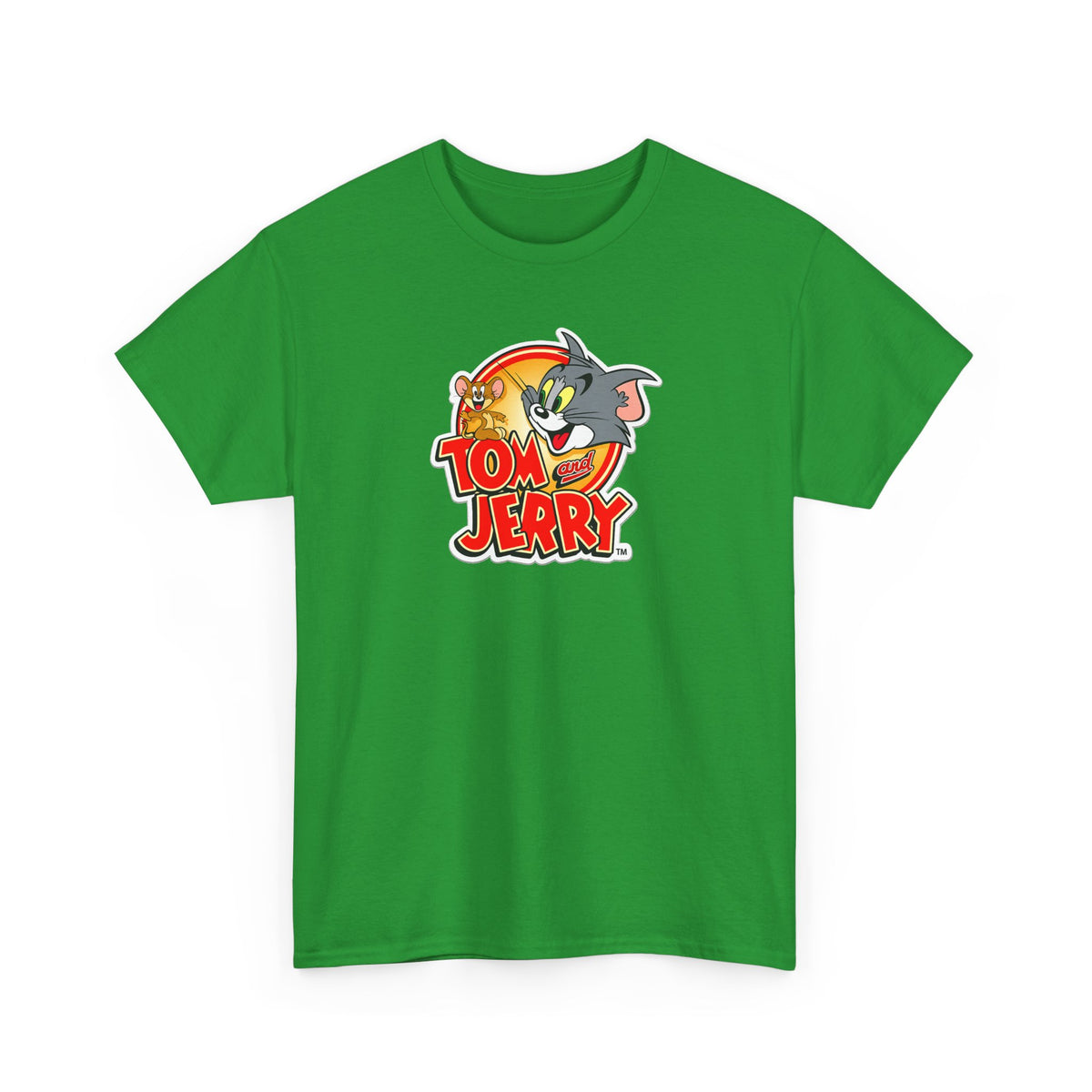 Tom & Jerry Retro Logo Cotton Tee — Classic Cartoon Graphic T-Shirt