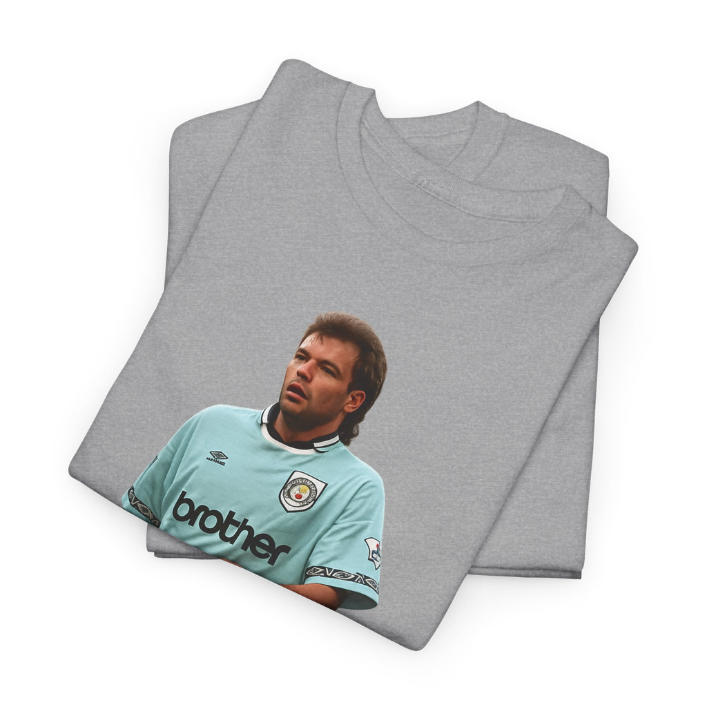Uwe Rosler Manchester City Legend Graphic Tee - Retro Football Kit Print