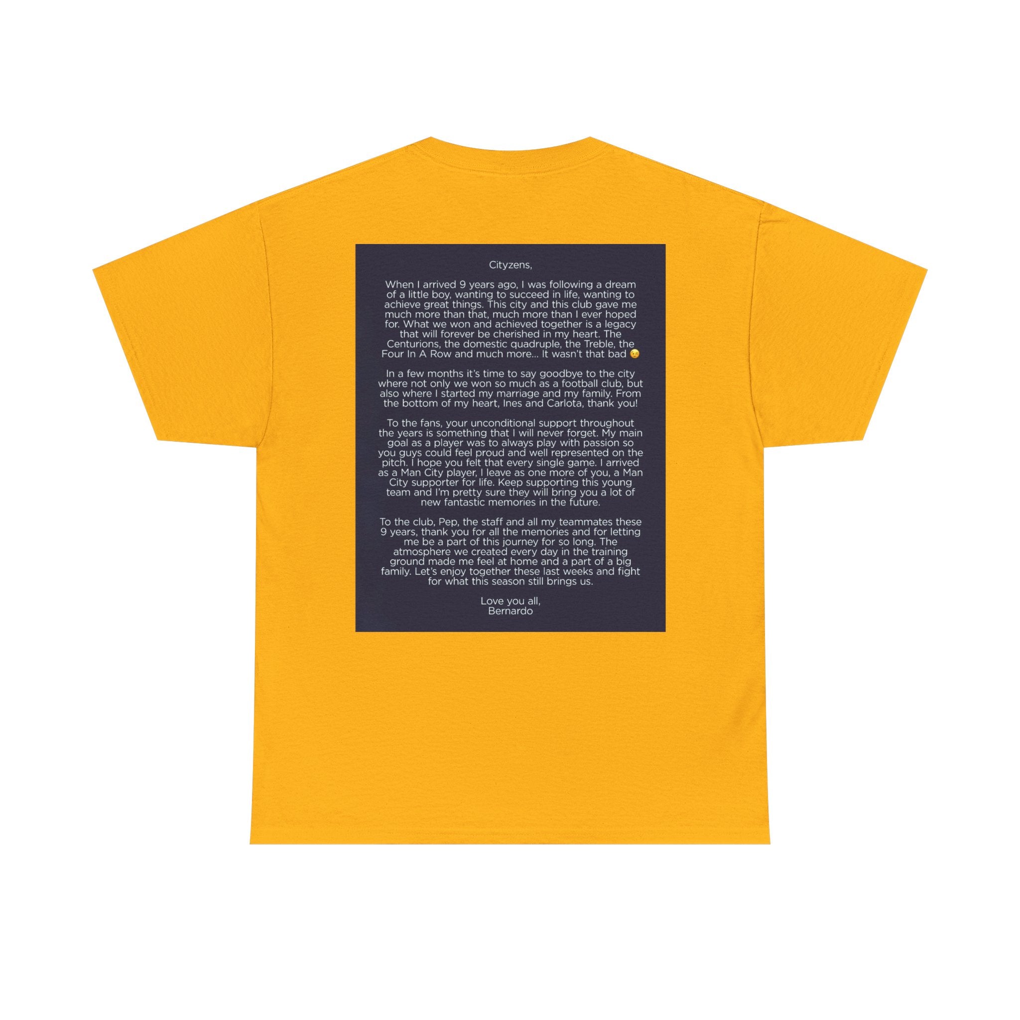 Bernardo Silva Tribute Tee – Inspirational Letter & Celebrating Goal Moment