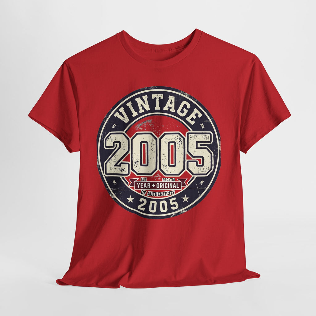 Vintage 2005 T-Shirt — Retro Birth Year Graphic Tee