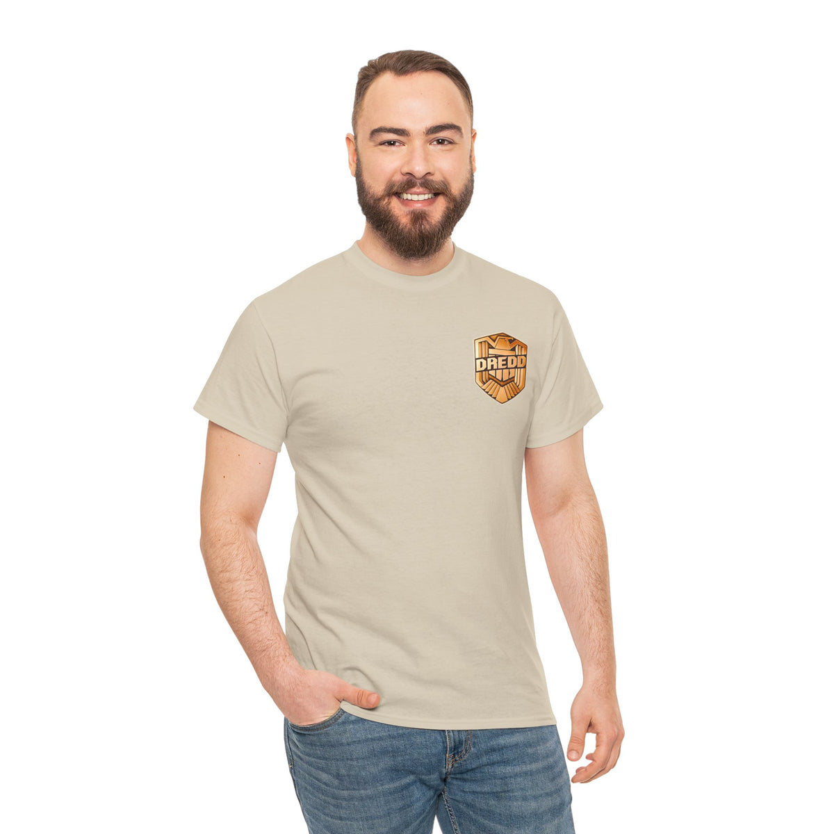 Dredd Shield Badge T-Shirt — Retro Law Enforcement Logo Tee