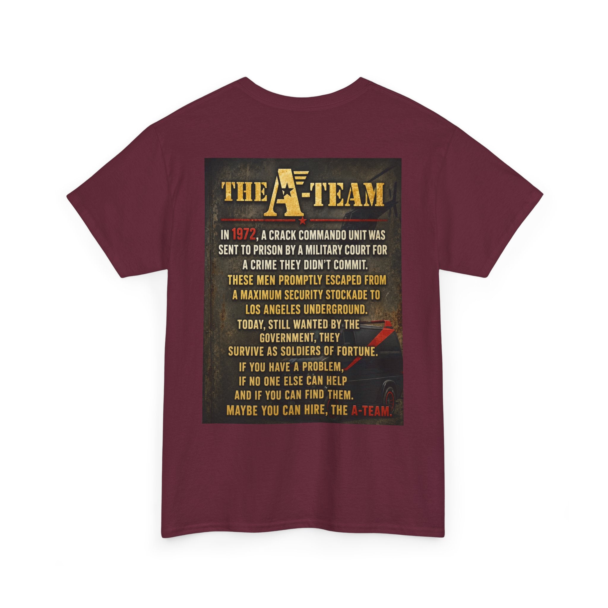 A-Team Graphic Tee — Retro TV Series Logo & Character Poster T-Shirt
