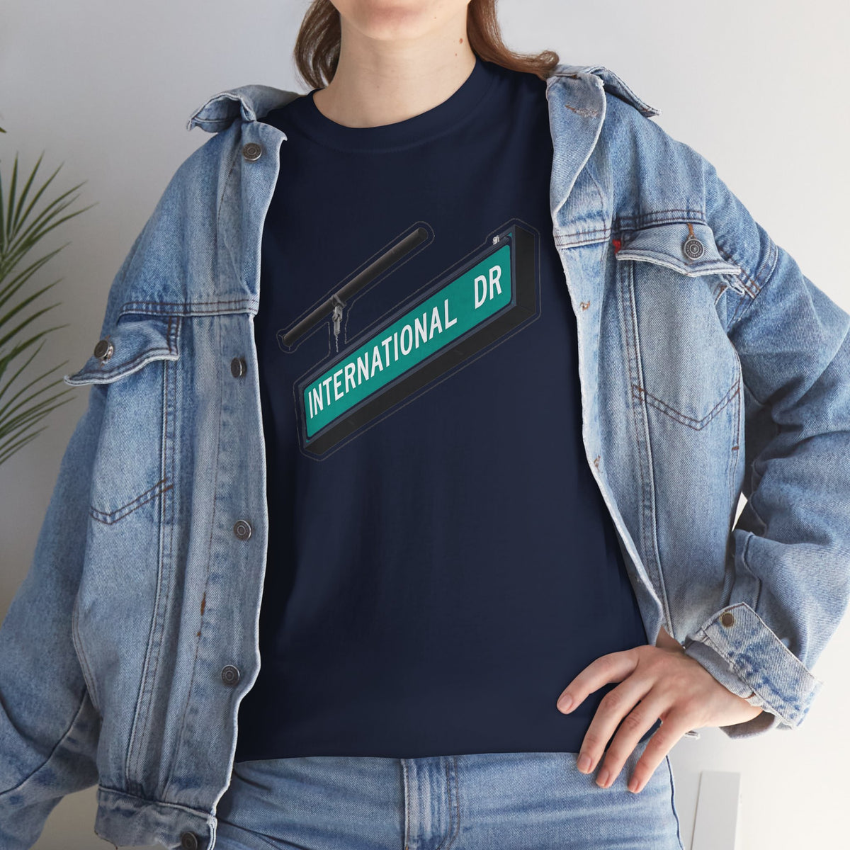 International Dr Street Sign Cotton T-Shirt