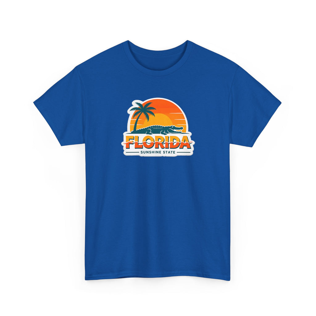 Florida Sunshine State T-Shirt — Retro Palm Sunset Graphic Tee