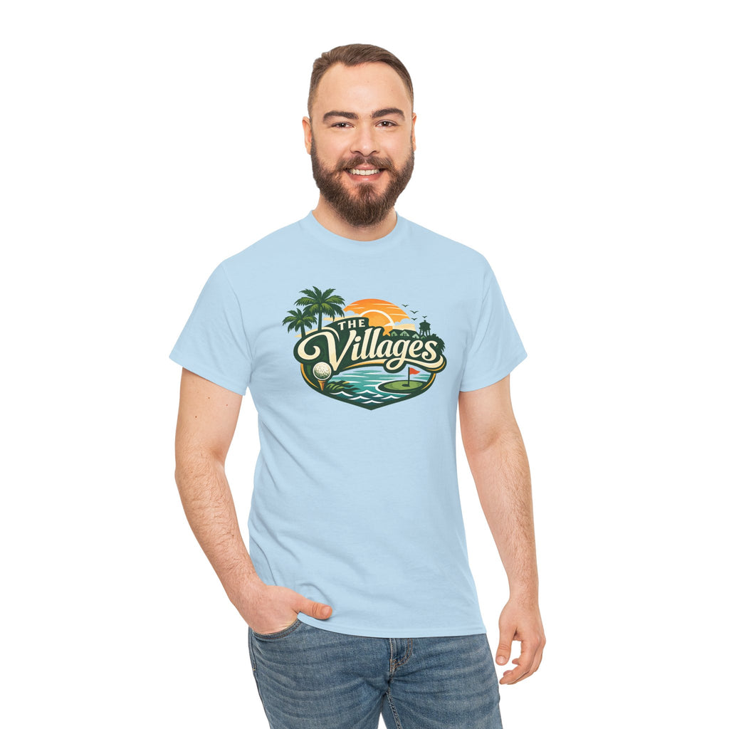 The Villages of Florida Sunset Logo Tee - Florida Palm Beach Retro T-Shirt