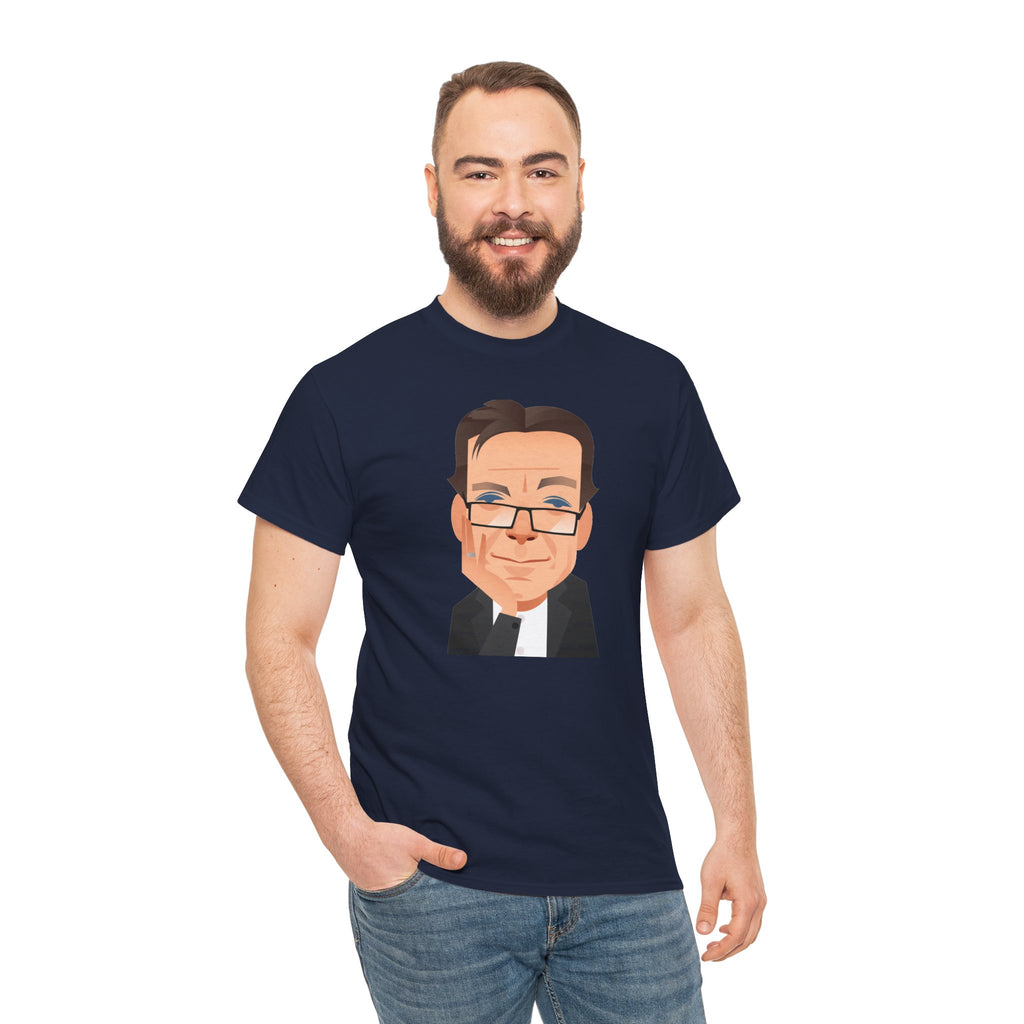 Tony Wilson Manchester Legend Caricature Gentleman Face Cotton T-Shirt