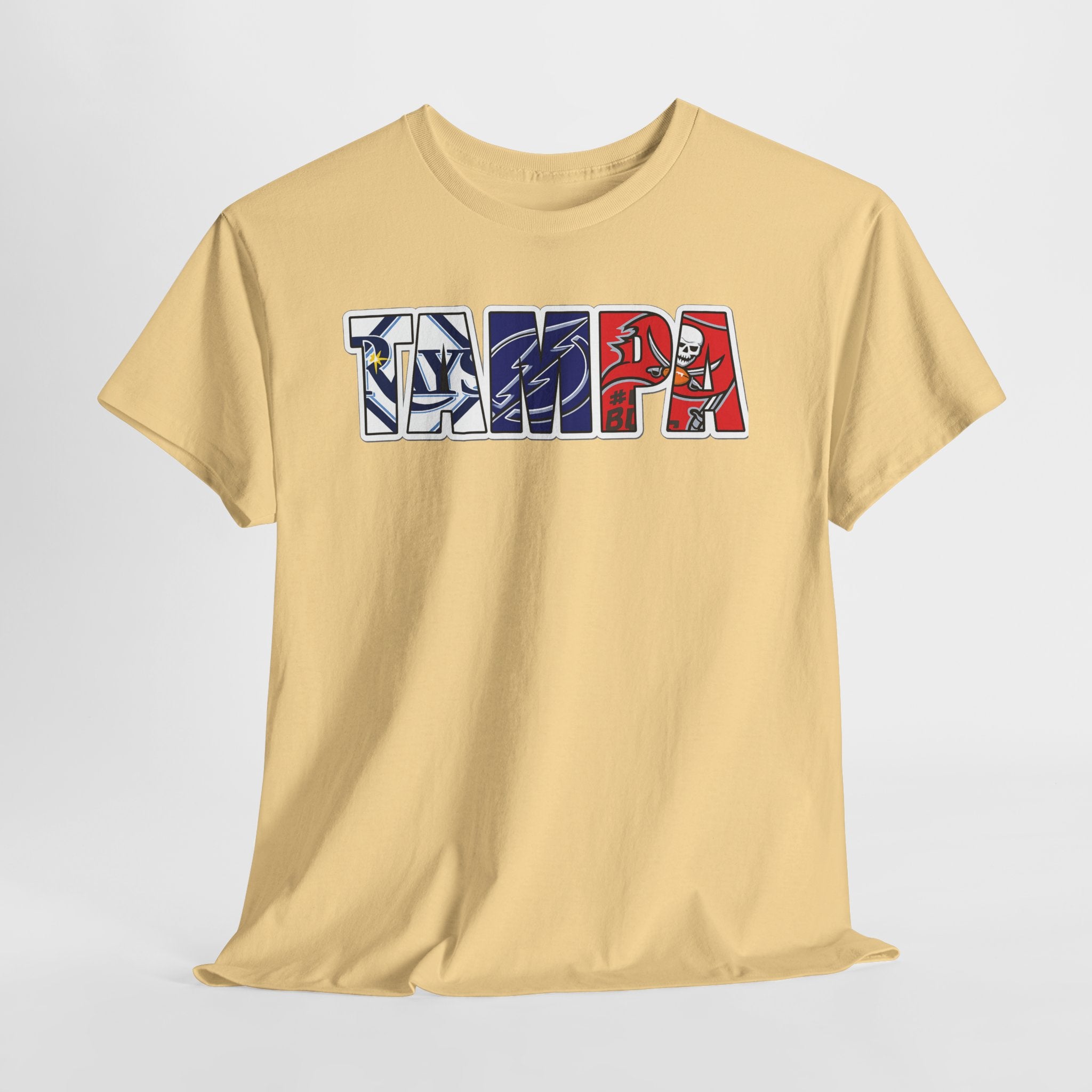 Tampa Block Letter Tee — Florida Flag Graphic T‑Shirt