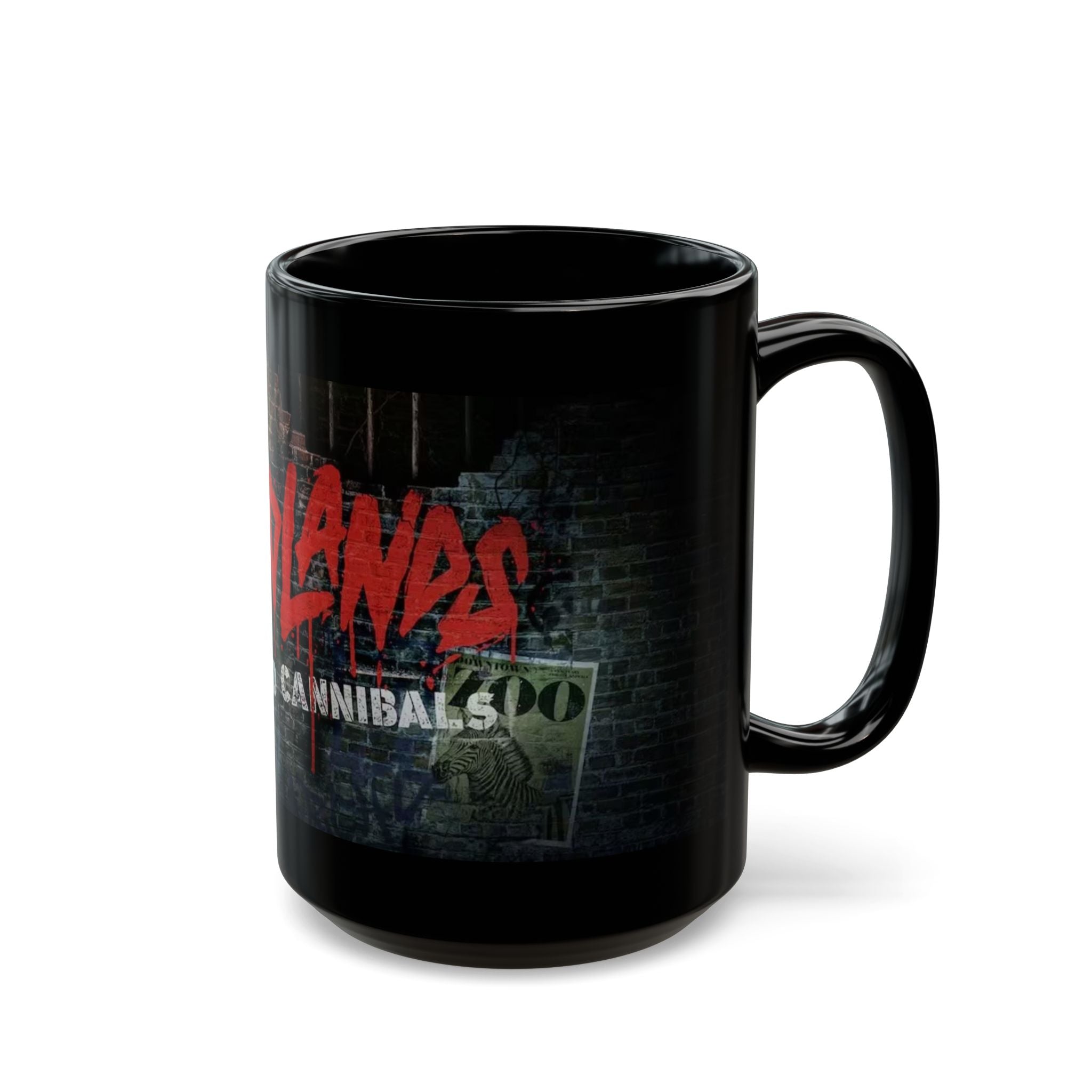 Black Mug — 'Madlands: Caged Cannibals' Horror Band Logo Coffee Cup (11oz/15oz)
