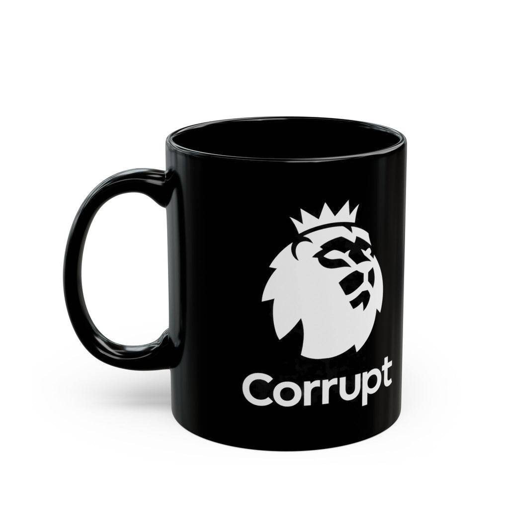 Premier League Corrupt Lion Logo Black Mug — 11oz/15oz Coffee Cup