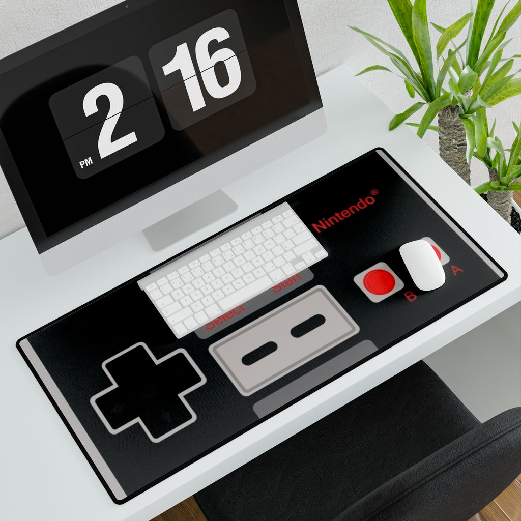 Retro Game Controller Desk Mat — NES-Inspired Mousepad with 'Select' & 'Start' Buttons