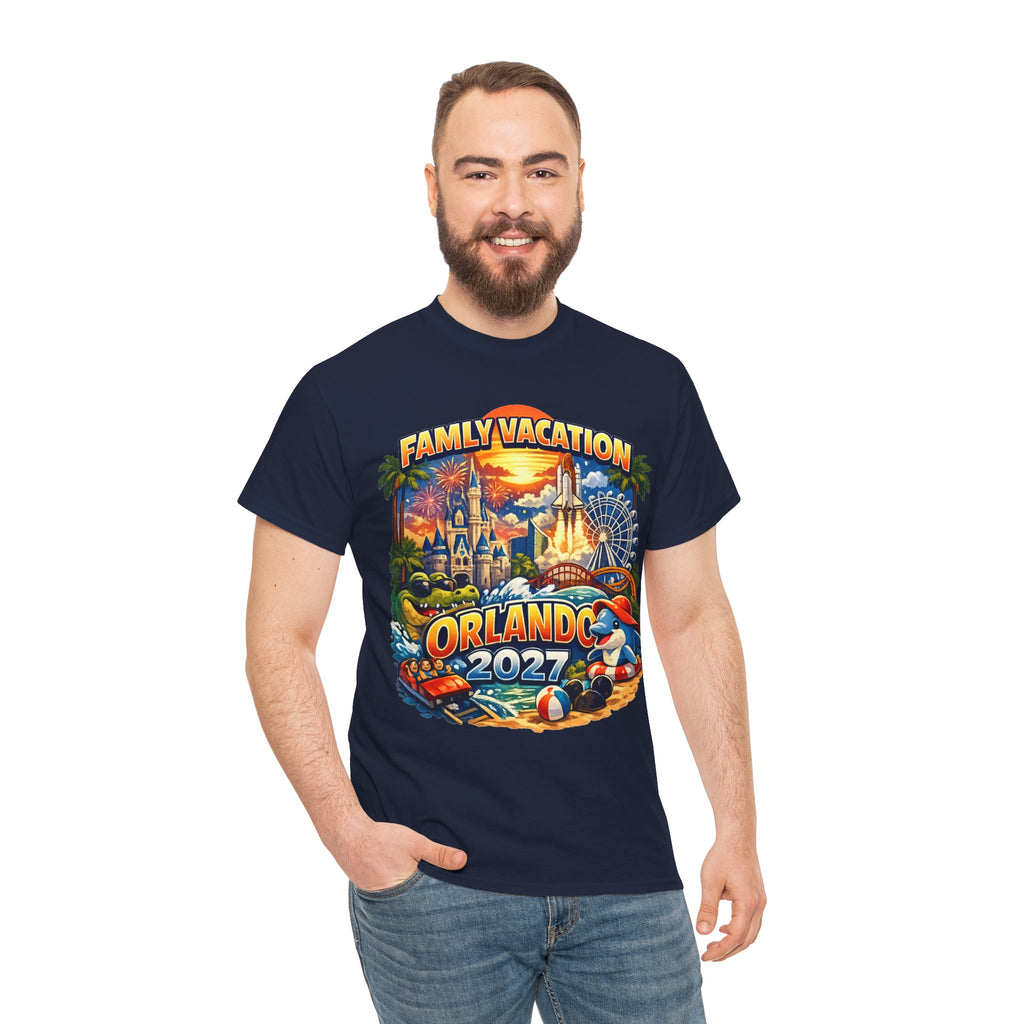 Family Vacation Orlando 2027 T-Shirt — Vintage Theme Park Souvenir Tee