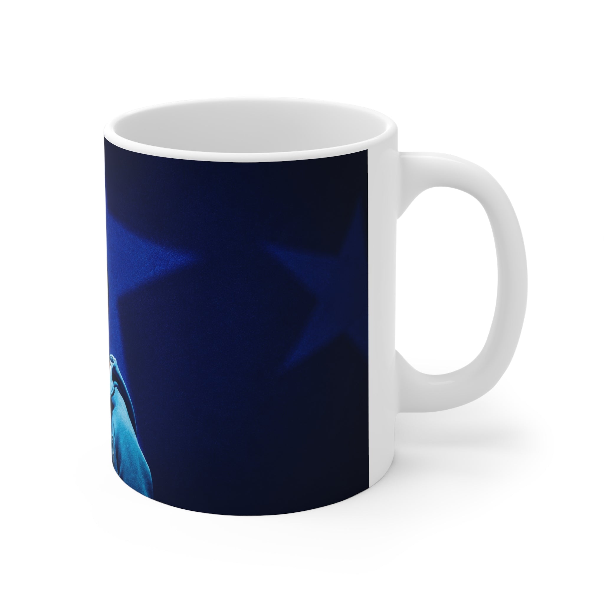 Jude Bellingham England Soccer Star Portrait Coffee Mug — Blue Star Ceramic Cup (11oz/15oz)