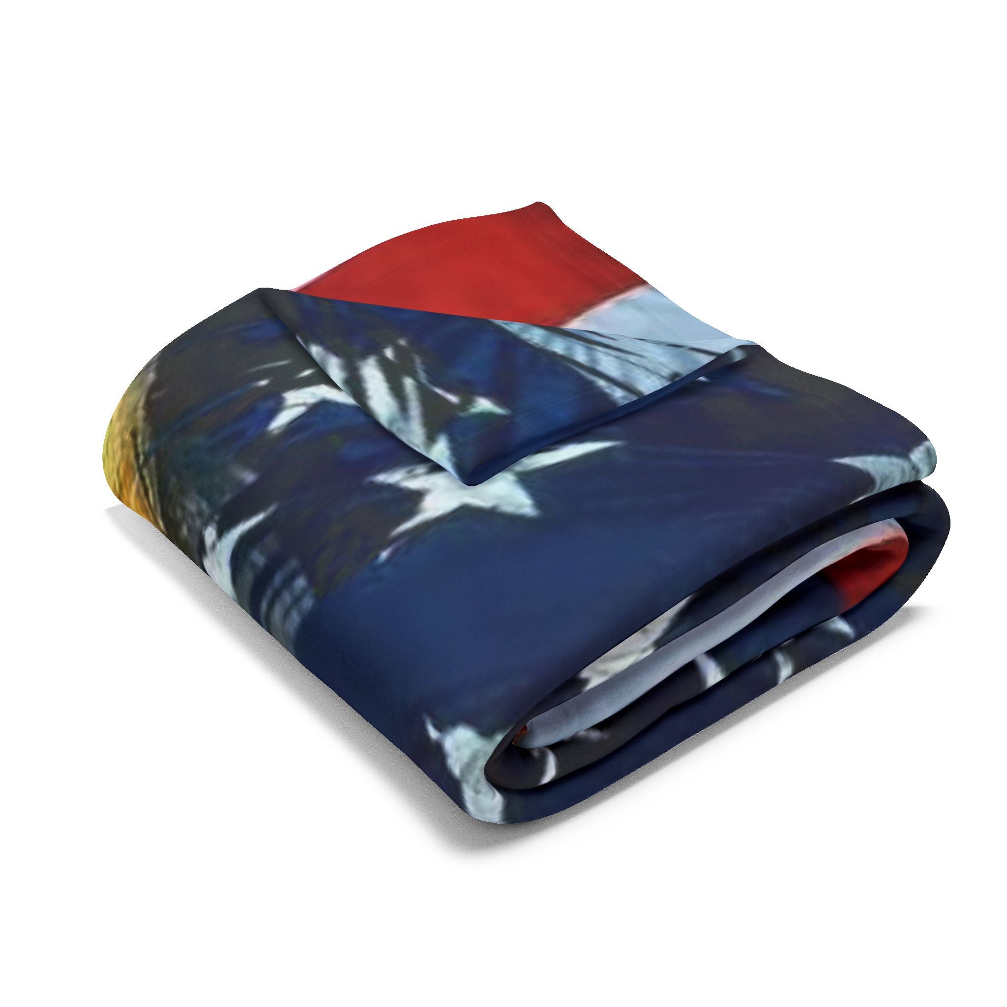Patriotic Bald Eagle Fleece Blanket — American Flag Throw for 4th of July & Veterans