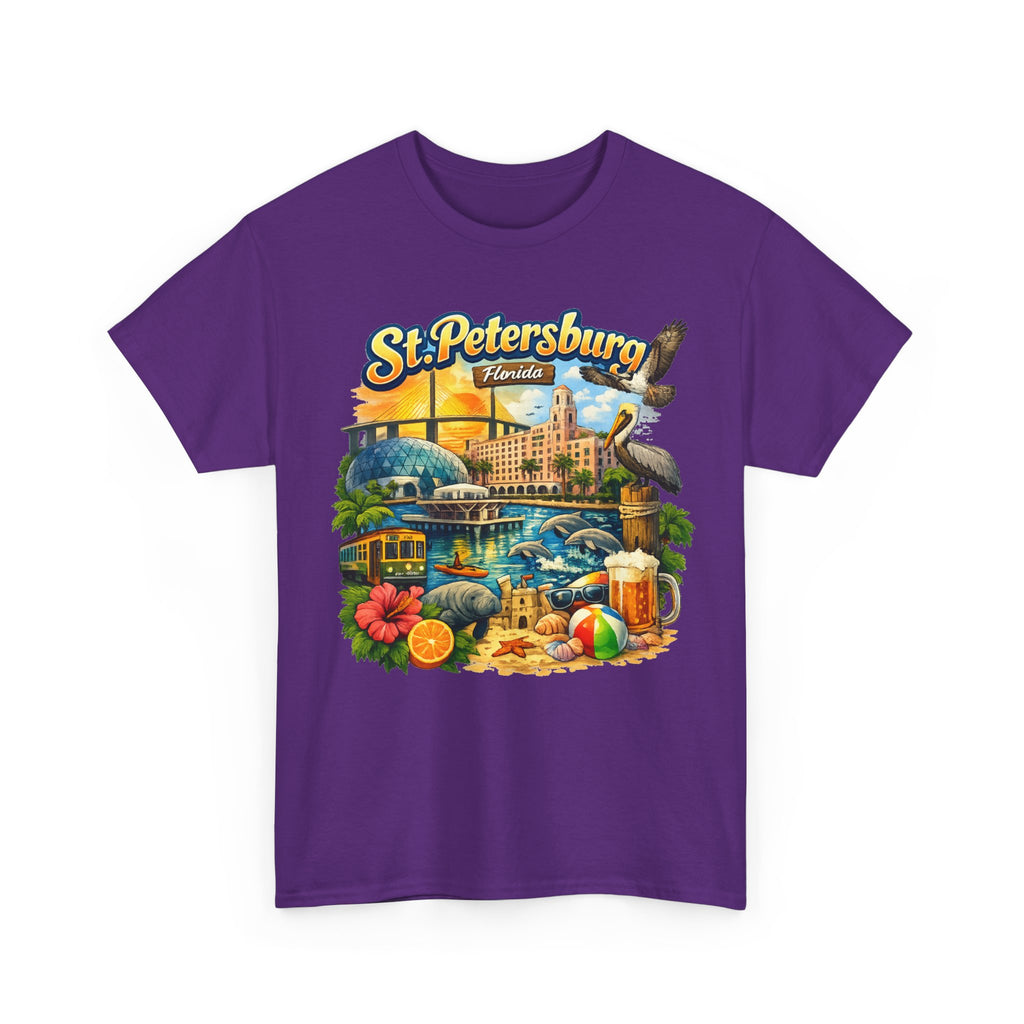 St. Petersburg Florida Retro Beach Scene T-Shirt