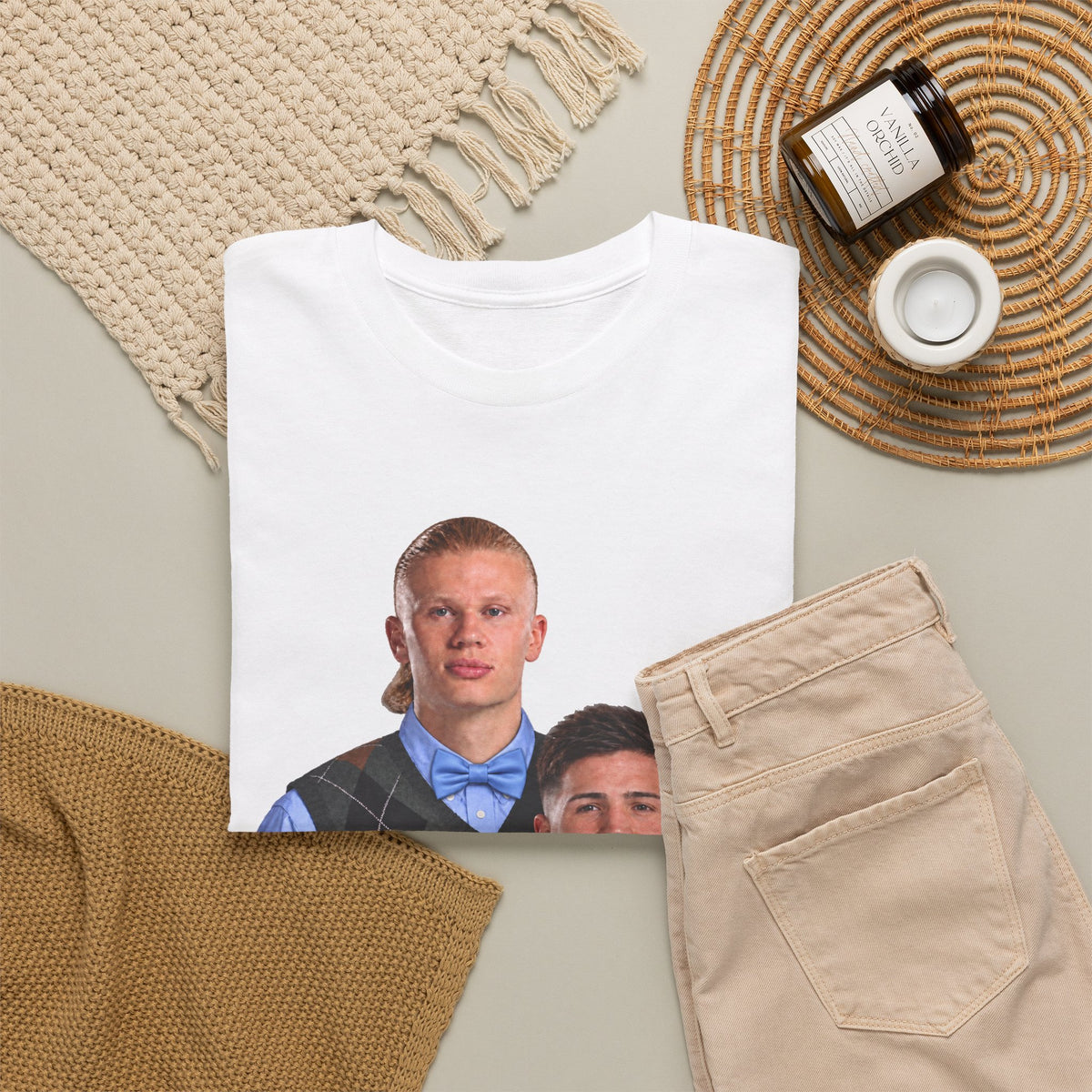 Haaland and Enzo Geek Cotton T-Shirt — Two Guys in Argyle Sweater Vests