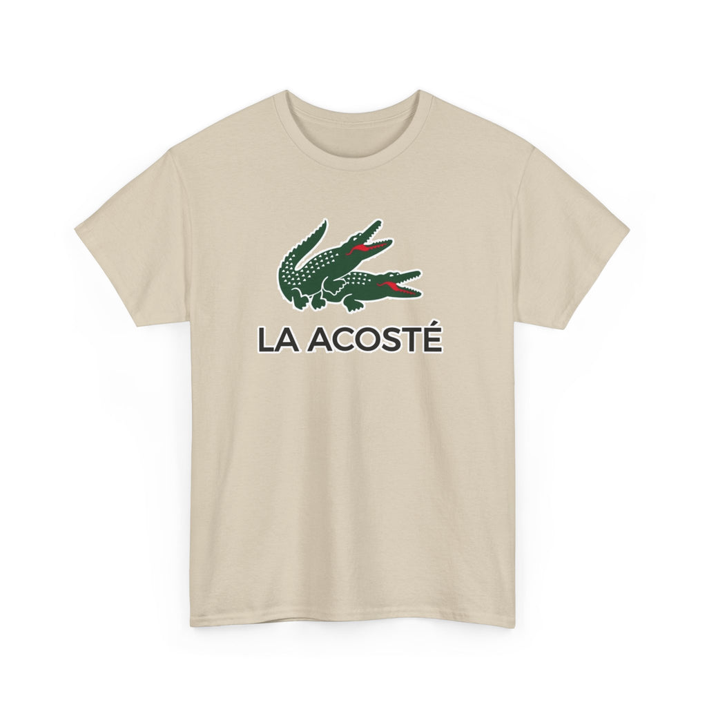 La Acosté Crocodile Logo Graphic Cotton Tee / T-Shirt