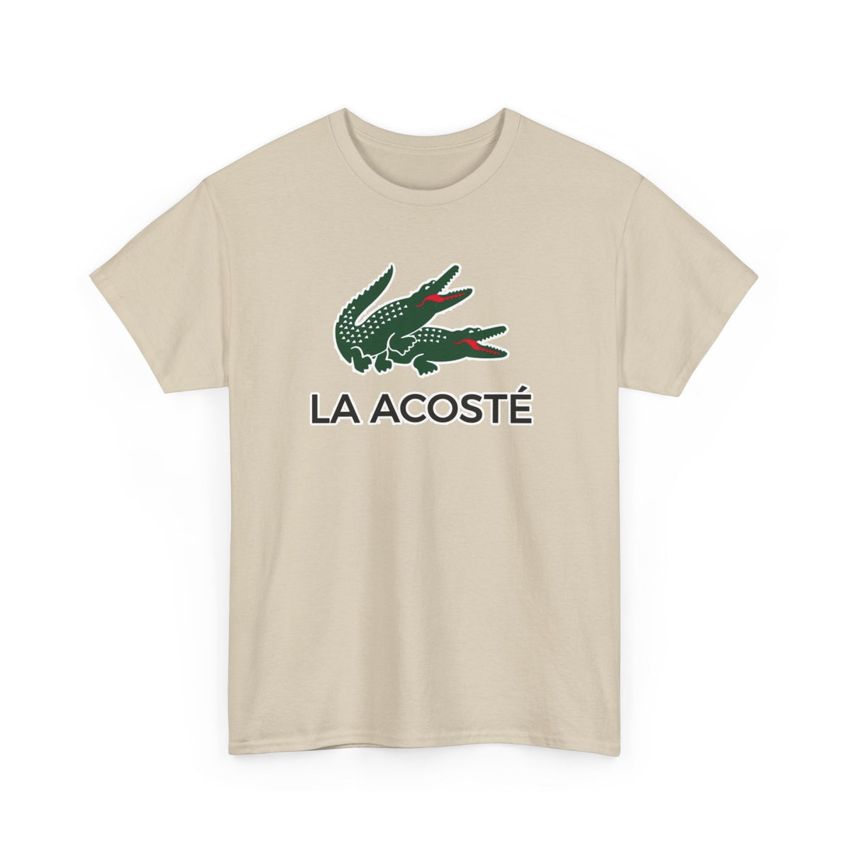 La Acosté Crocodile Logo Graphic Cotton Tee / T-Shirt